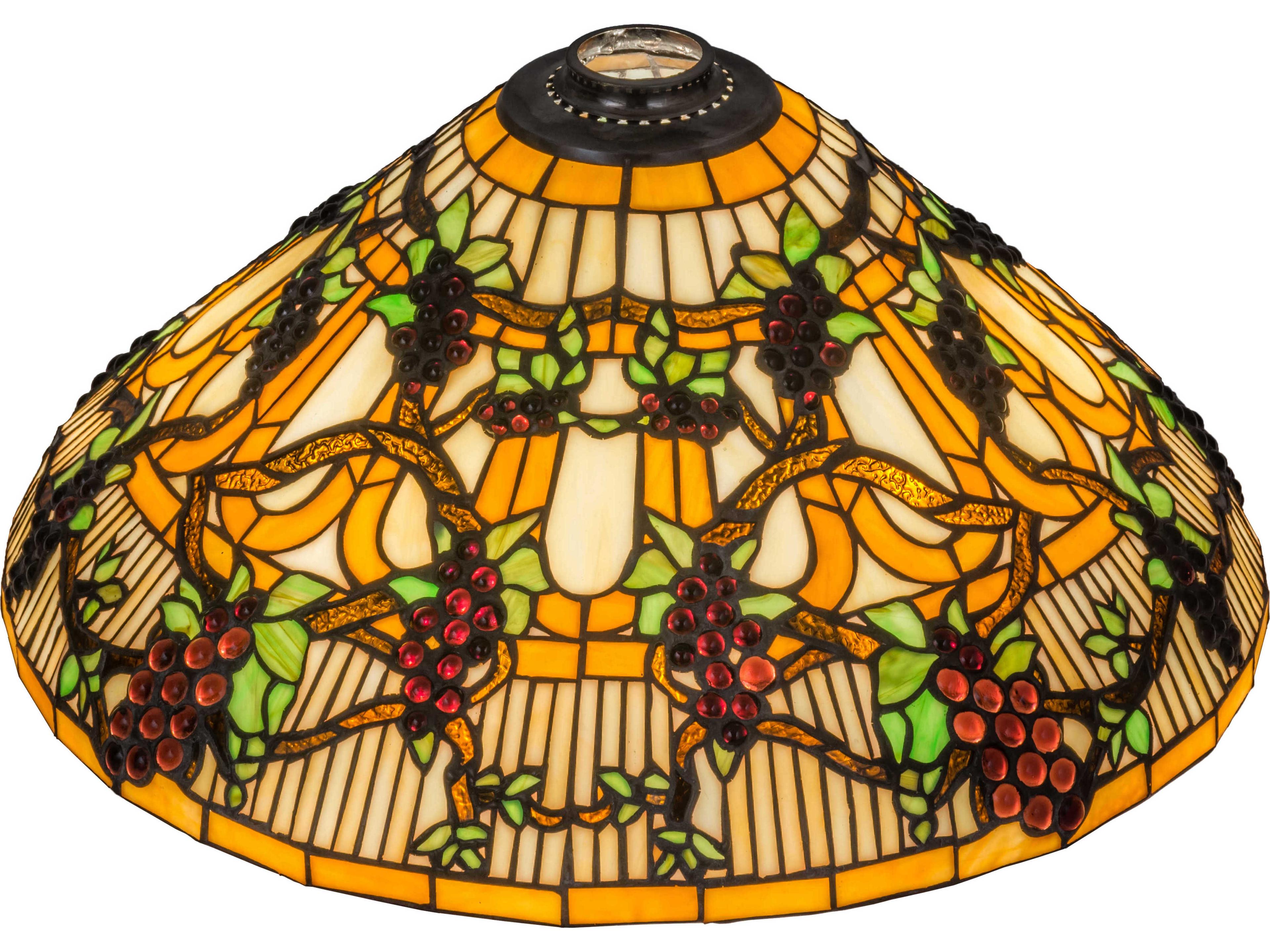 Meyda Jeweled Grape Amber / Green 20" Shade