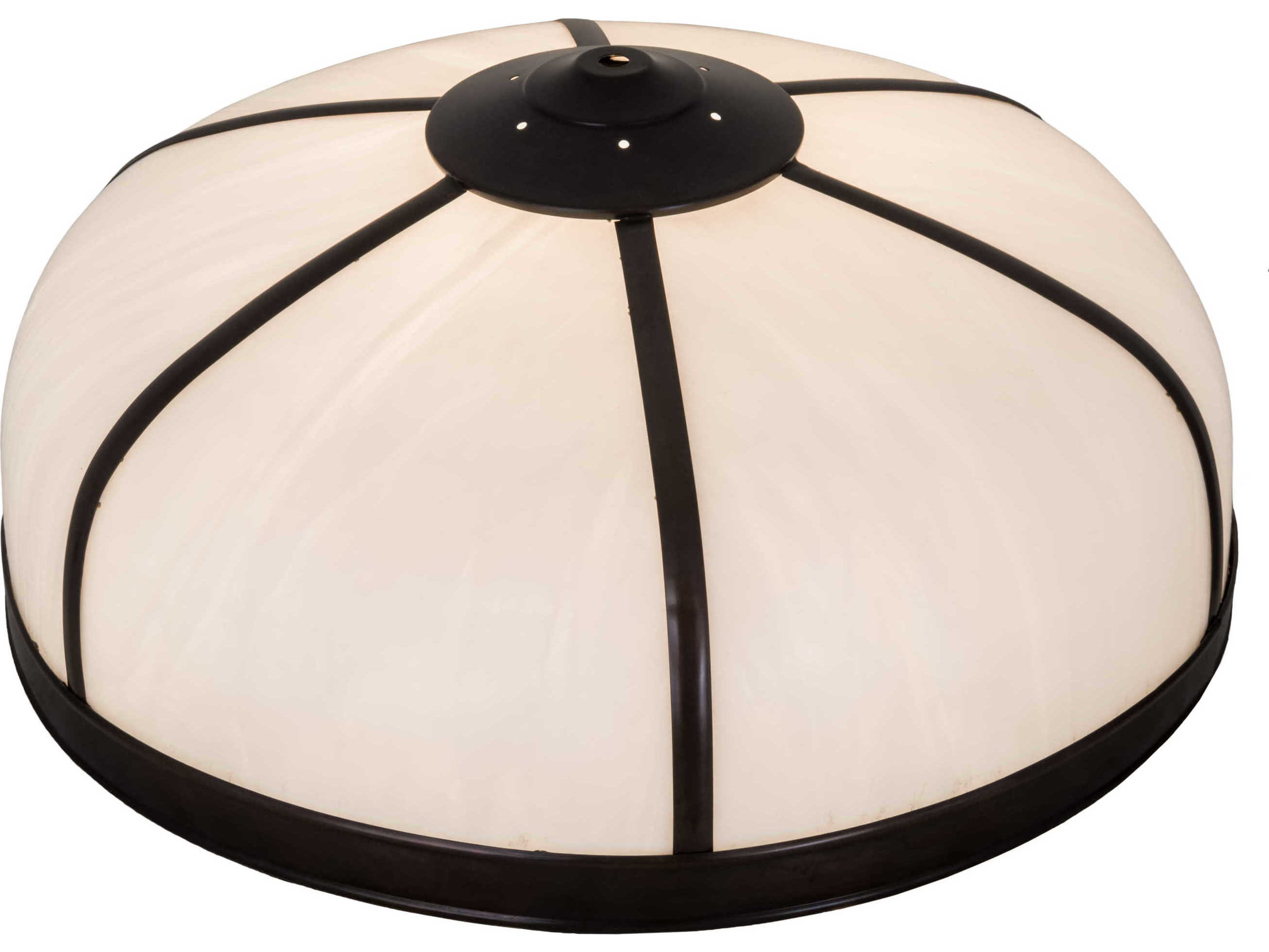 Meyda Plain Dome White Glass Shade
