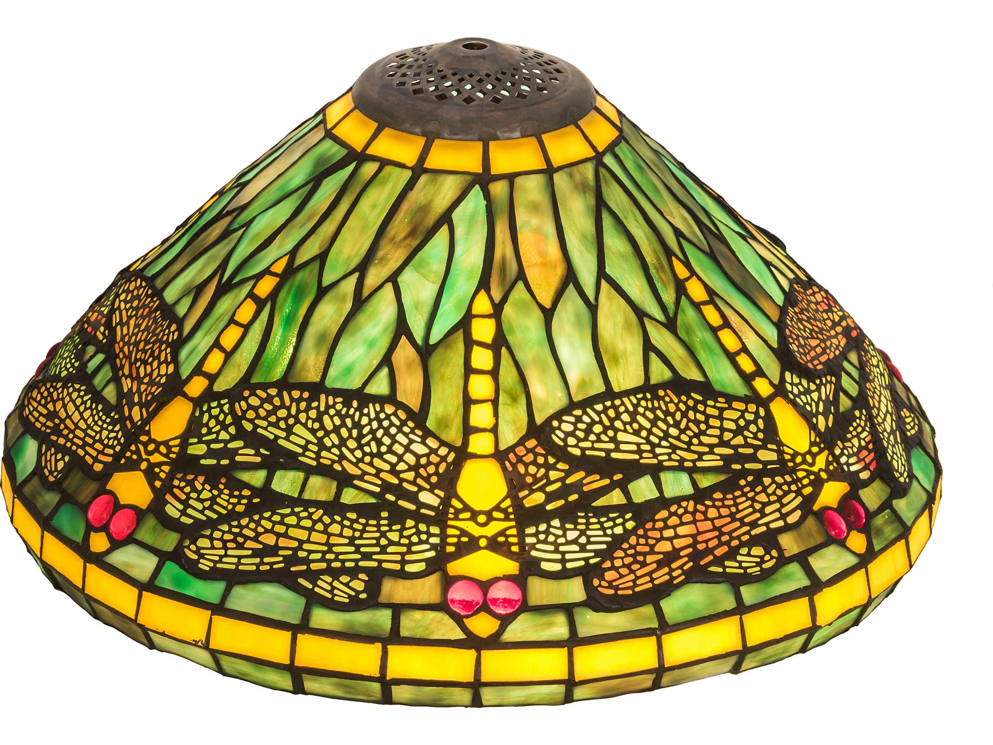 Meyda Tiffany Dragonfly Ruby / Sunflower / Green 16" Shade