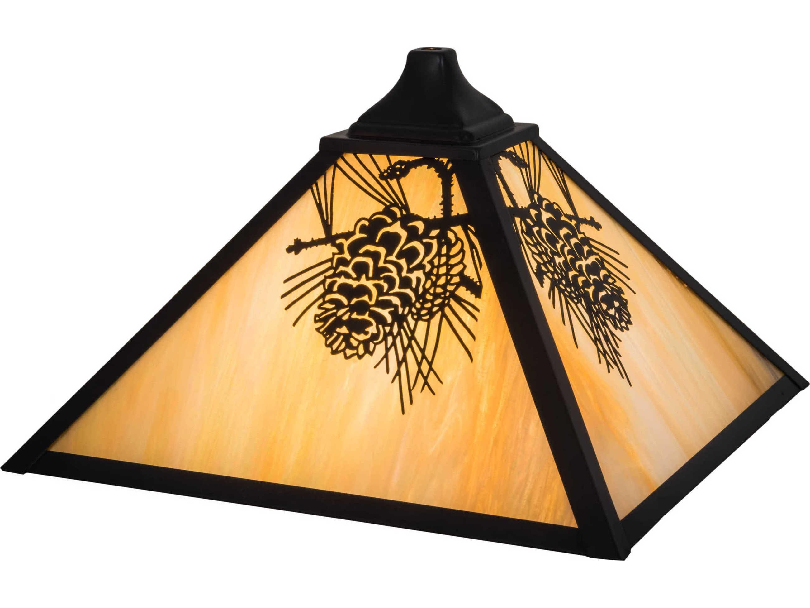 Meyda Pinecone Mission Beige 19" Shade