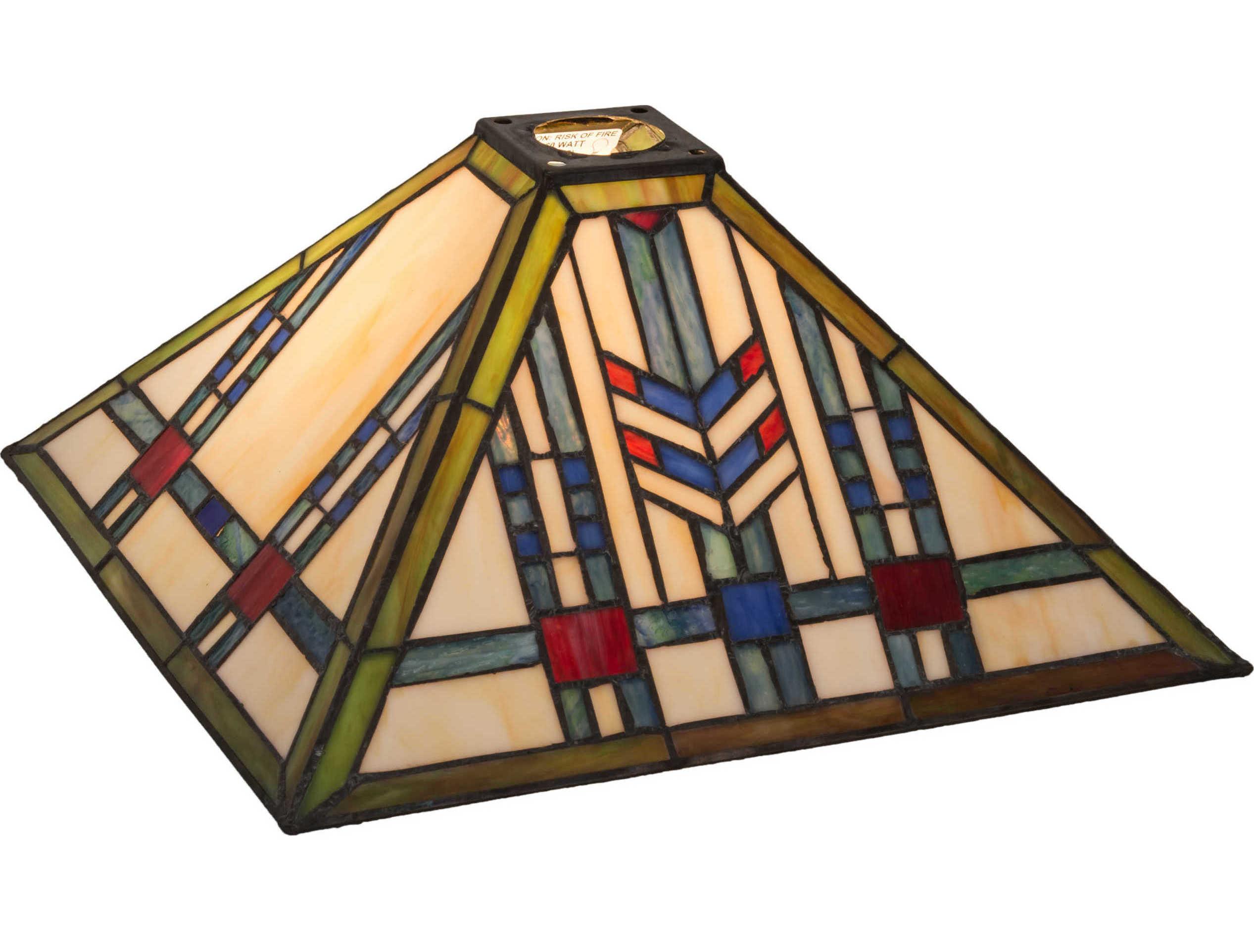 Meyda Prairie Wheat Ruby / Green / Beige 18" Shade