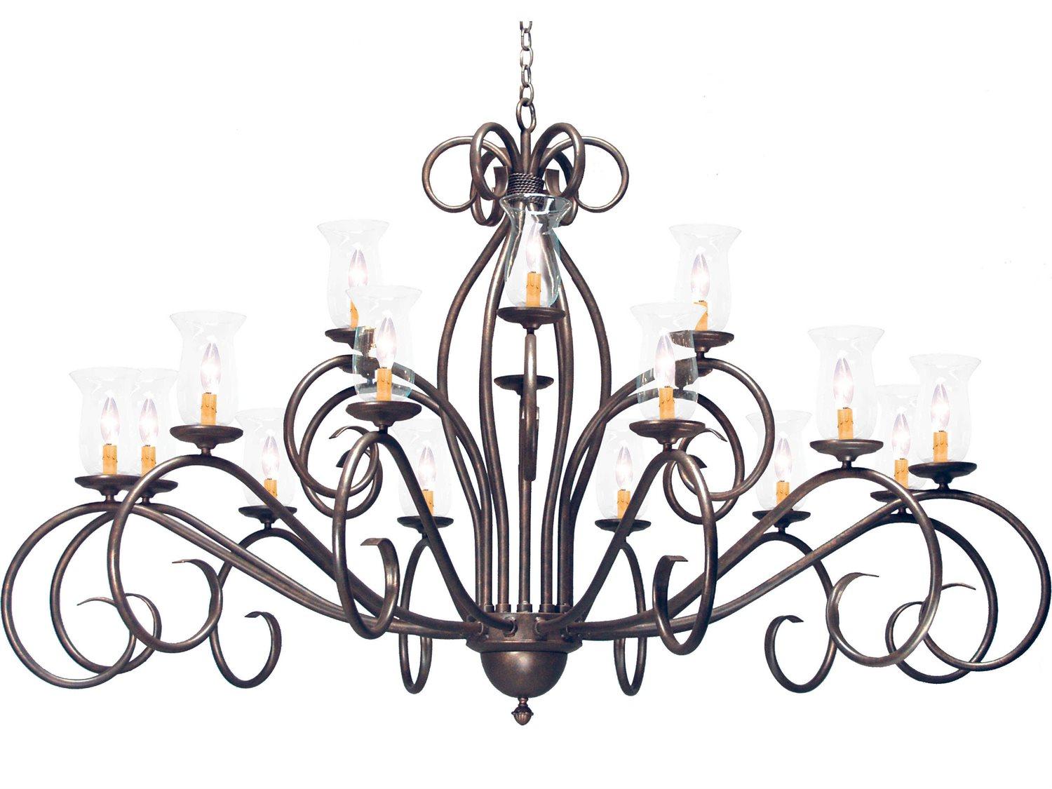 Meyda Sienna 18-Light8-Light Gilded Tobacco Brown Bell Candelabra Chandelier