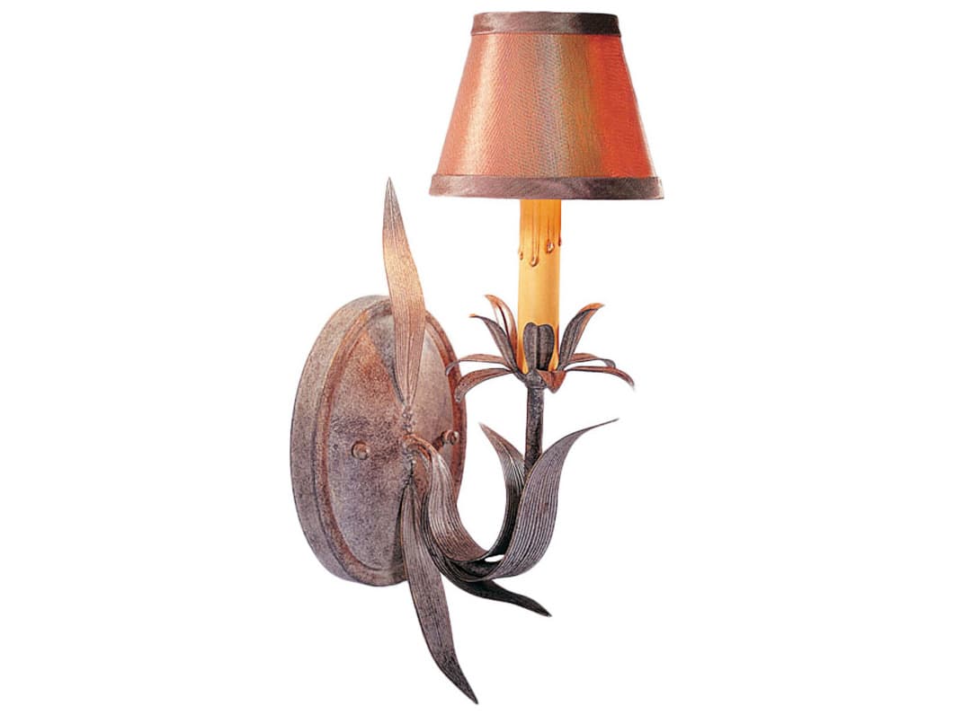 Meyda Slenderleaf 1-Light Antique Iron Gate Gray Wall Sconce