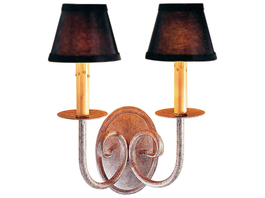 Meyda Squire 2-Light Pate Brown Wall Sconce