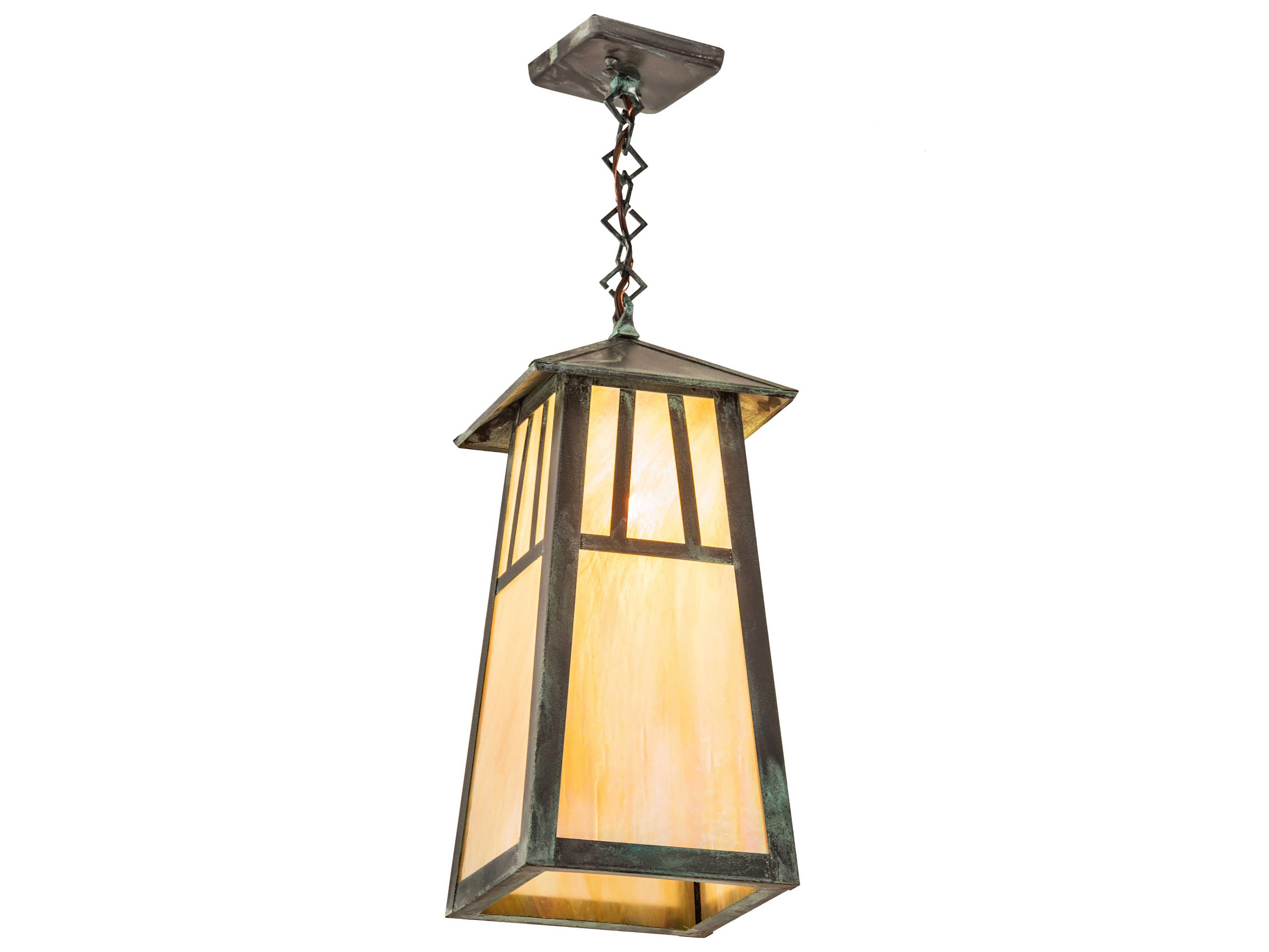 Meyda Stillwater Double Bar Mission 1 - Light Glass Outdoor Hanging Light