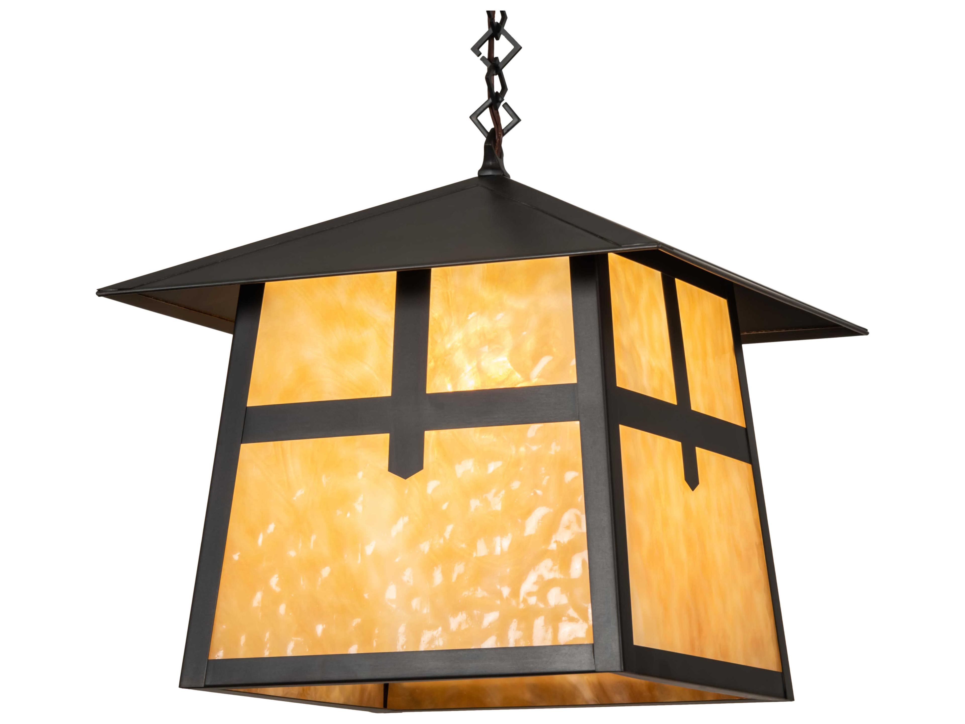 Meyda Stillwater Cross Mission 1 - Light Glass Outdoor Hanging Light