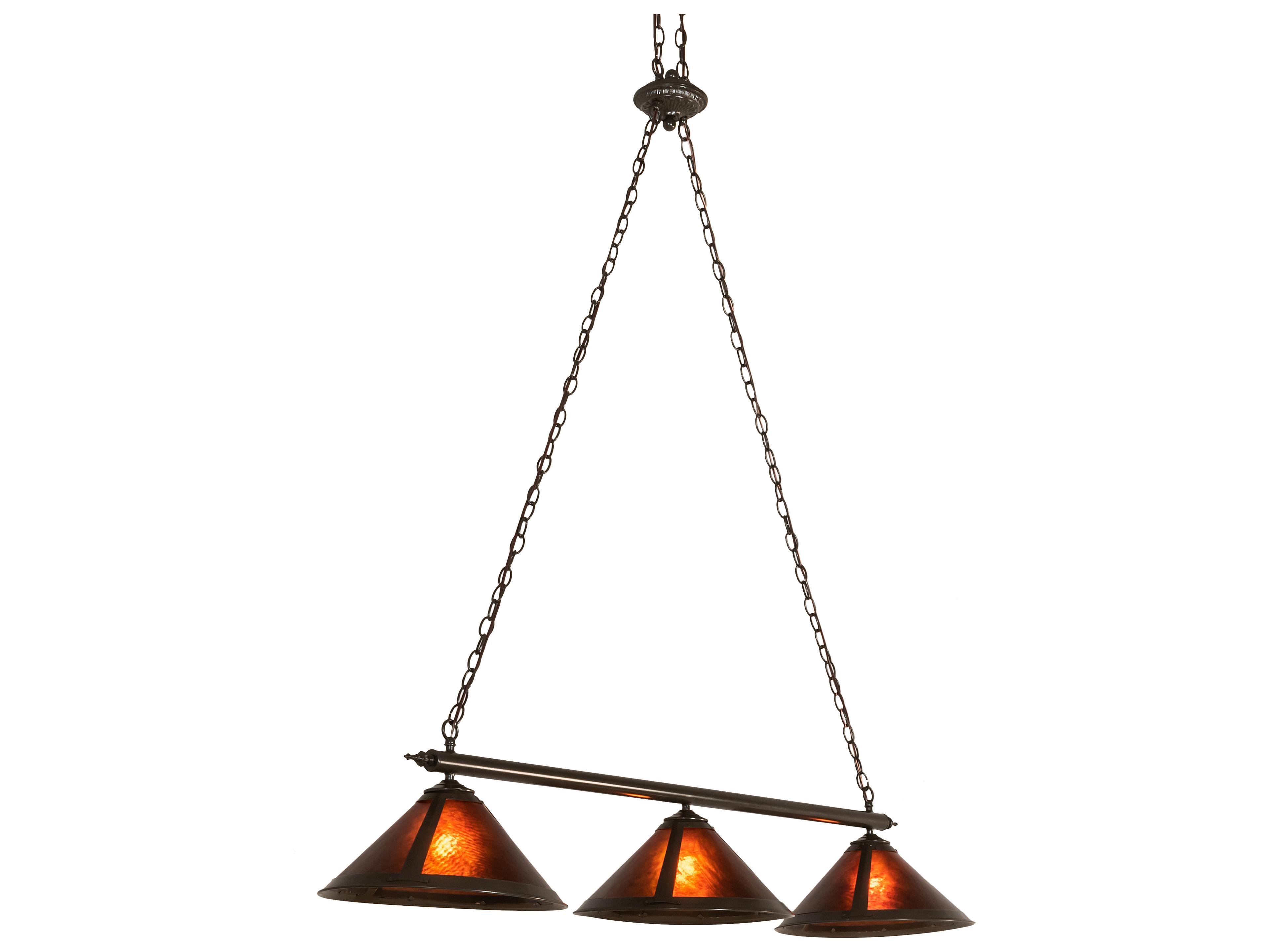Meyda Sutter 3-Light Timeless Bronze Brown Island Pendant