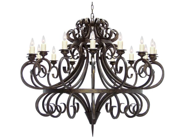 Meyda Symen 16-Light6-Light Brown Candelabra Chandelier