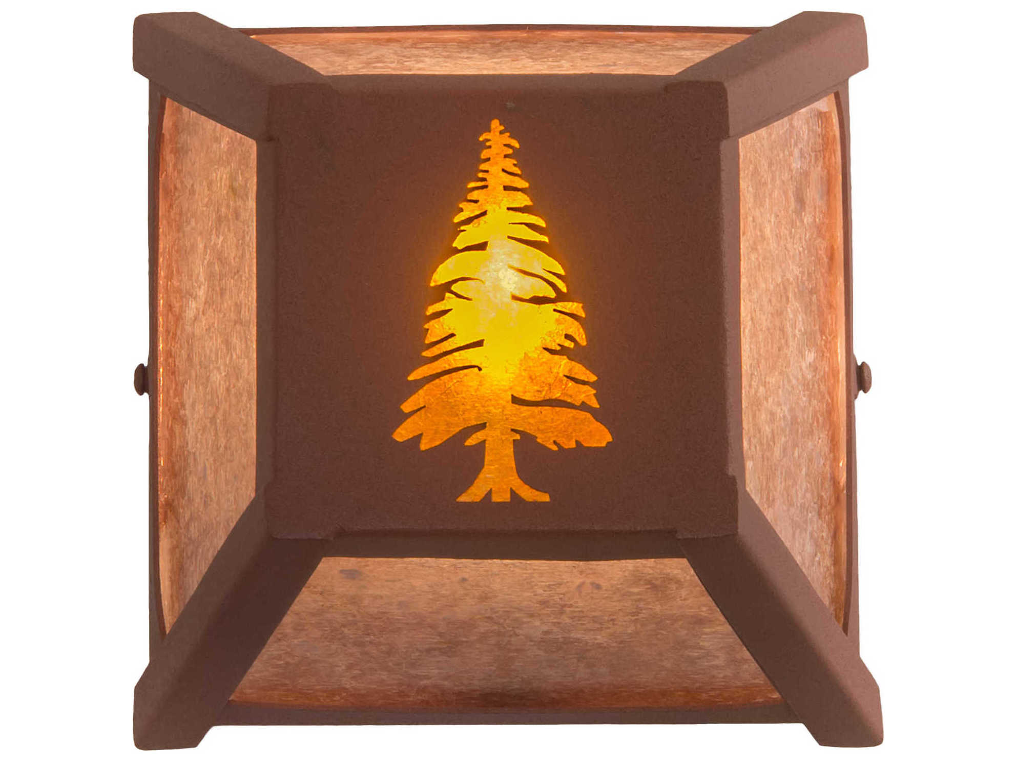 Meyda Pines 1-Light Rust Brown Wall Sconce