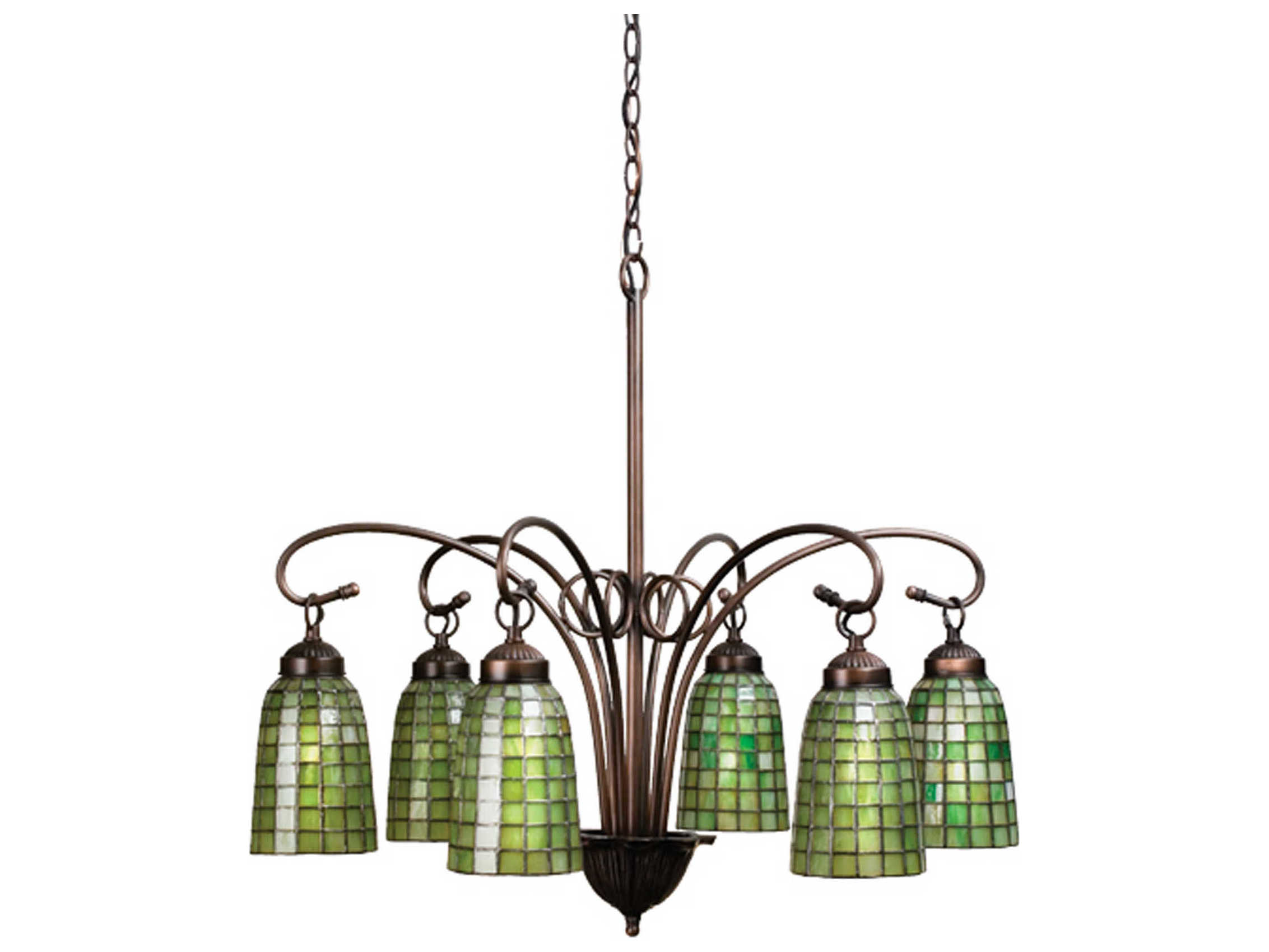 Meyda Tiffany 6-Light Bronze Bell Chandelier