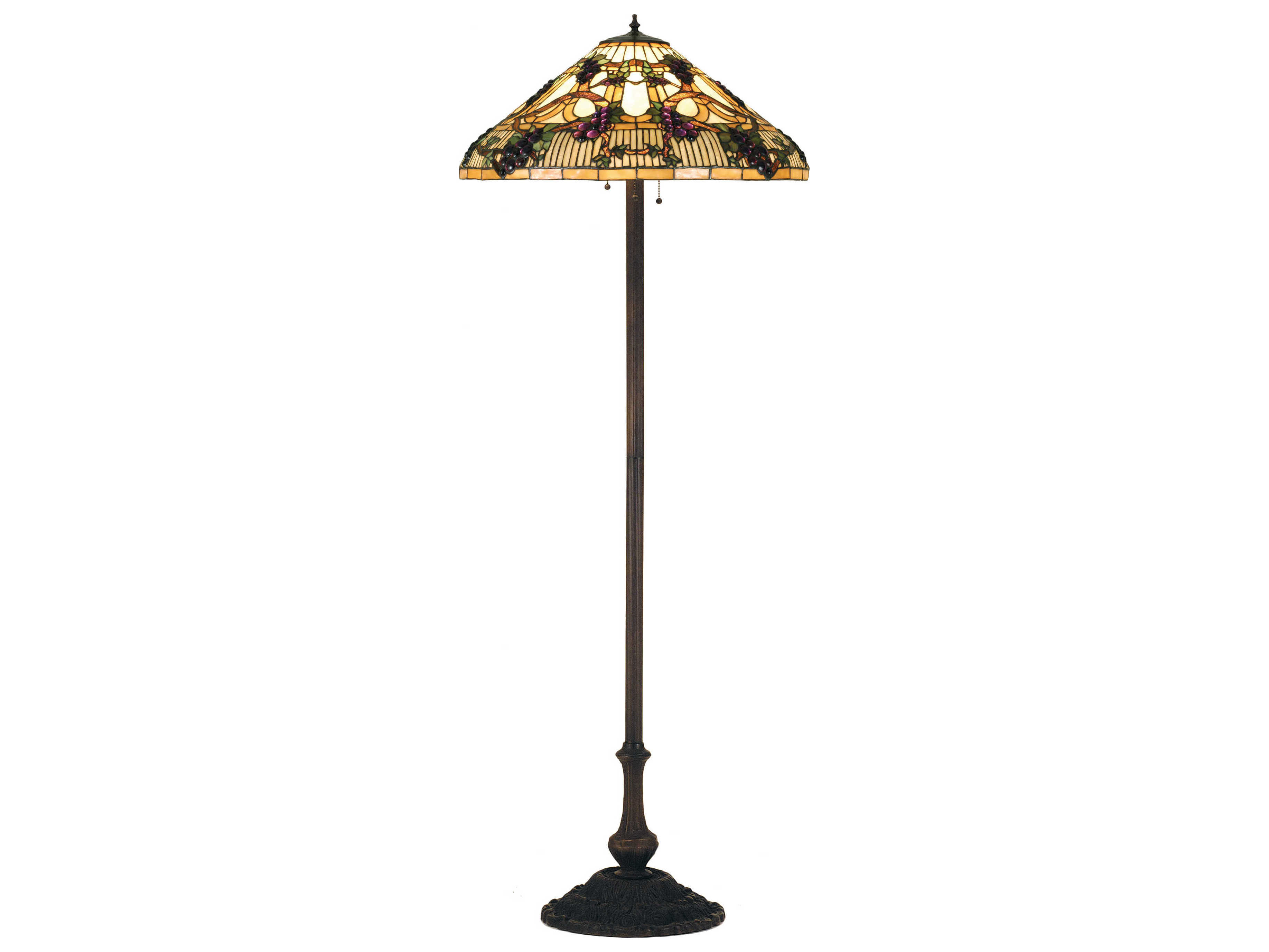 Meyda Tiffany Jeweled Grape Bronze Floor Lamp