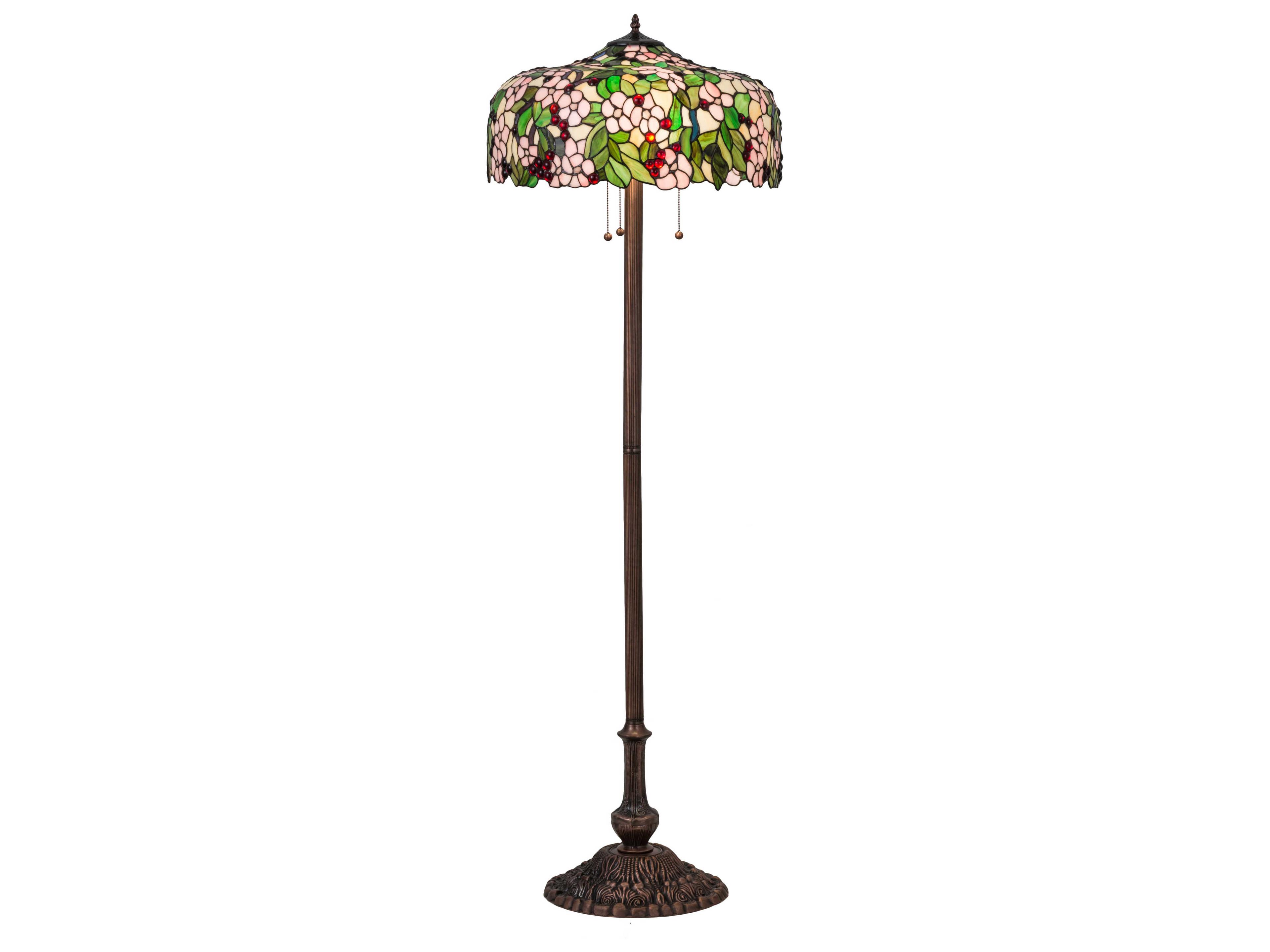 Meyda Tiffany Cherry Blossom Bronze Floor Lamp