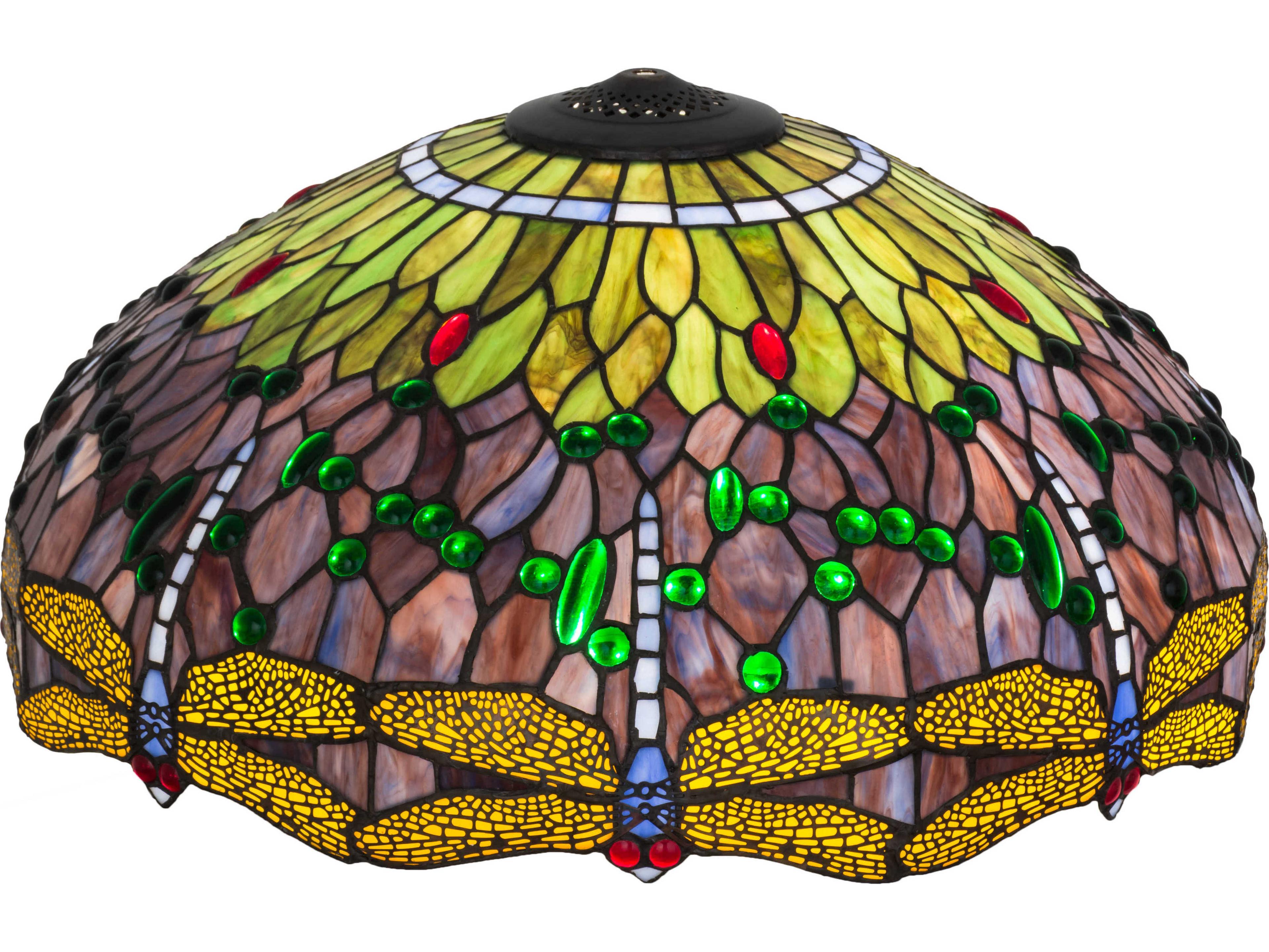 Meyda Lighting Tiffany Hanginghead Dragonfly Purple 22" Shade