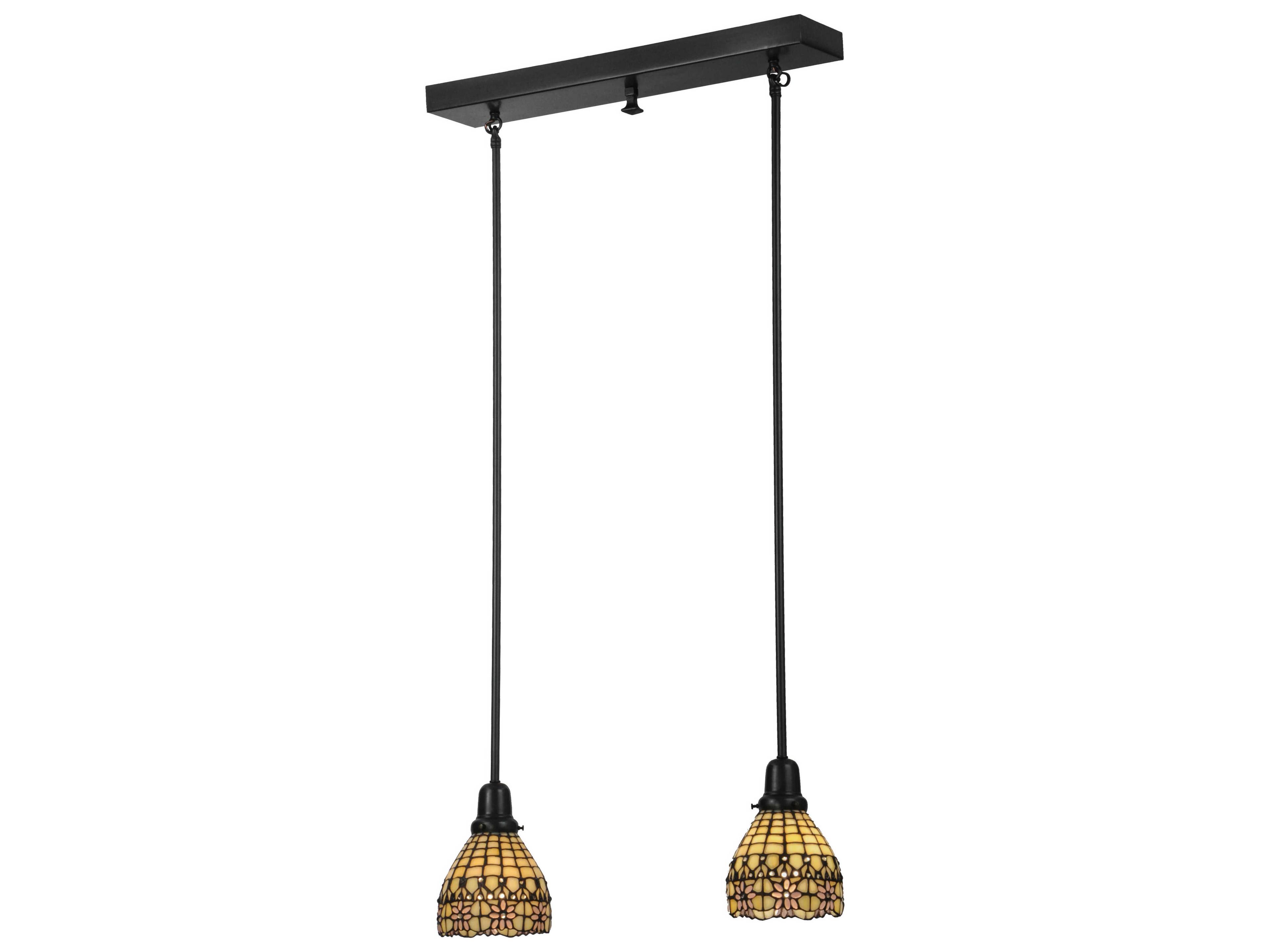 Meyda Tiffany 2-Light Brown Island Pendant