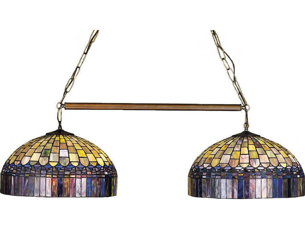 Meyda Tiffany 6-Light Bronze Dome Geometric Island Pendant