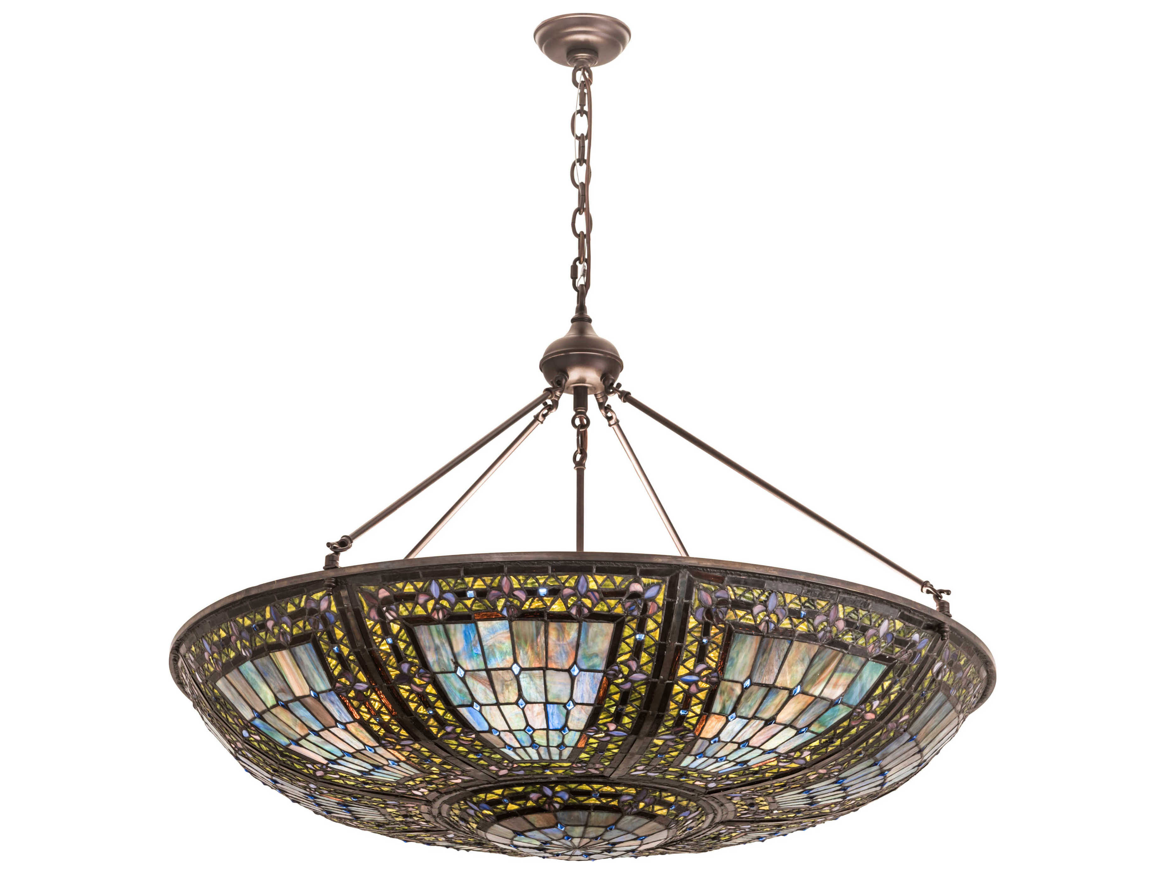 Meyda Fleur-de-lis 3-Light Red Pendant