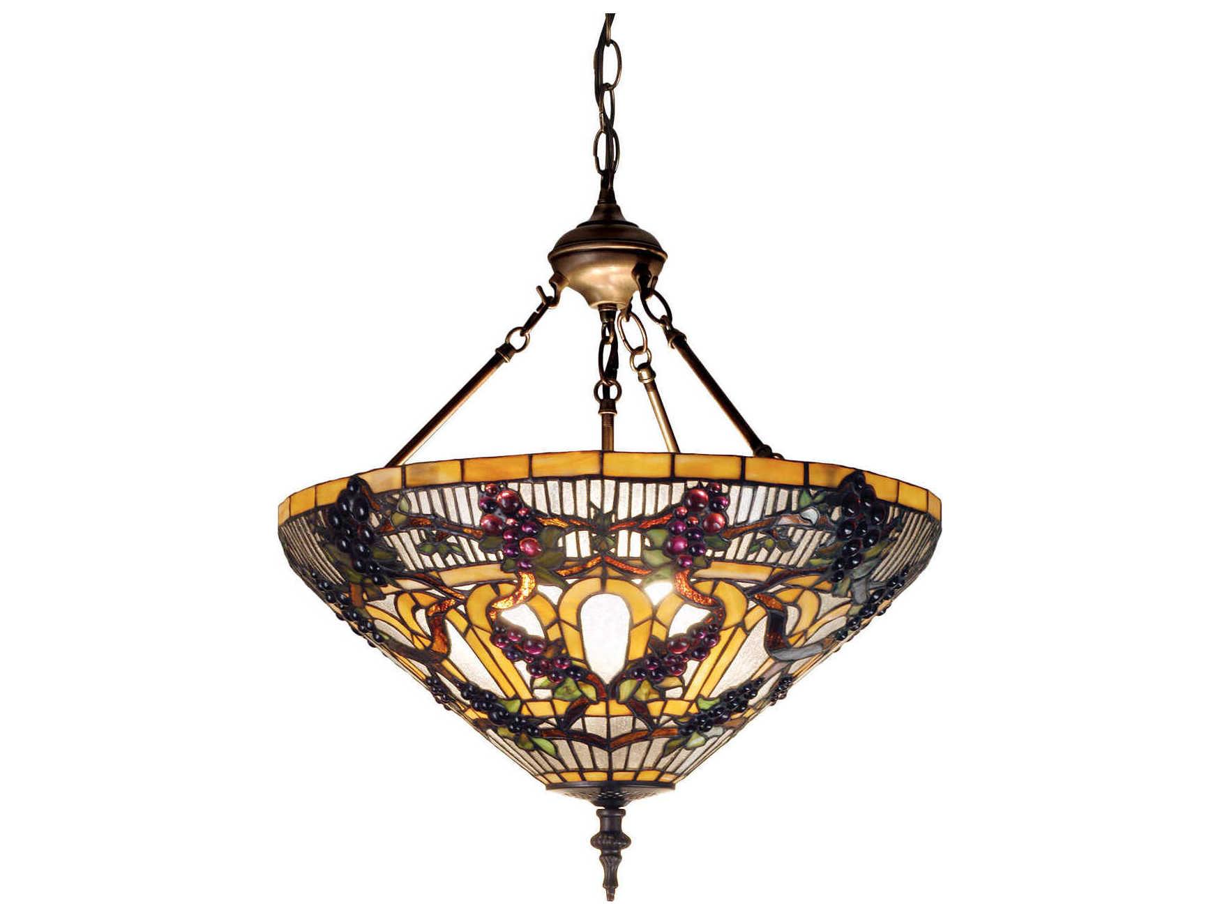 Meyda Tiffany 3-Light Bronze Geometric Pendant