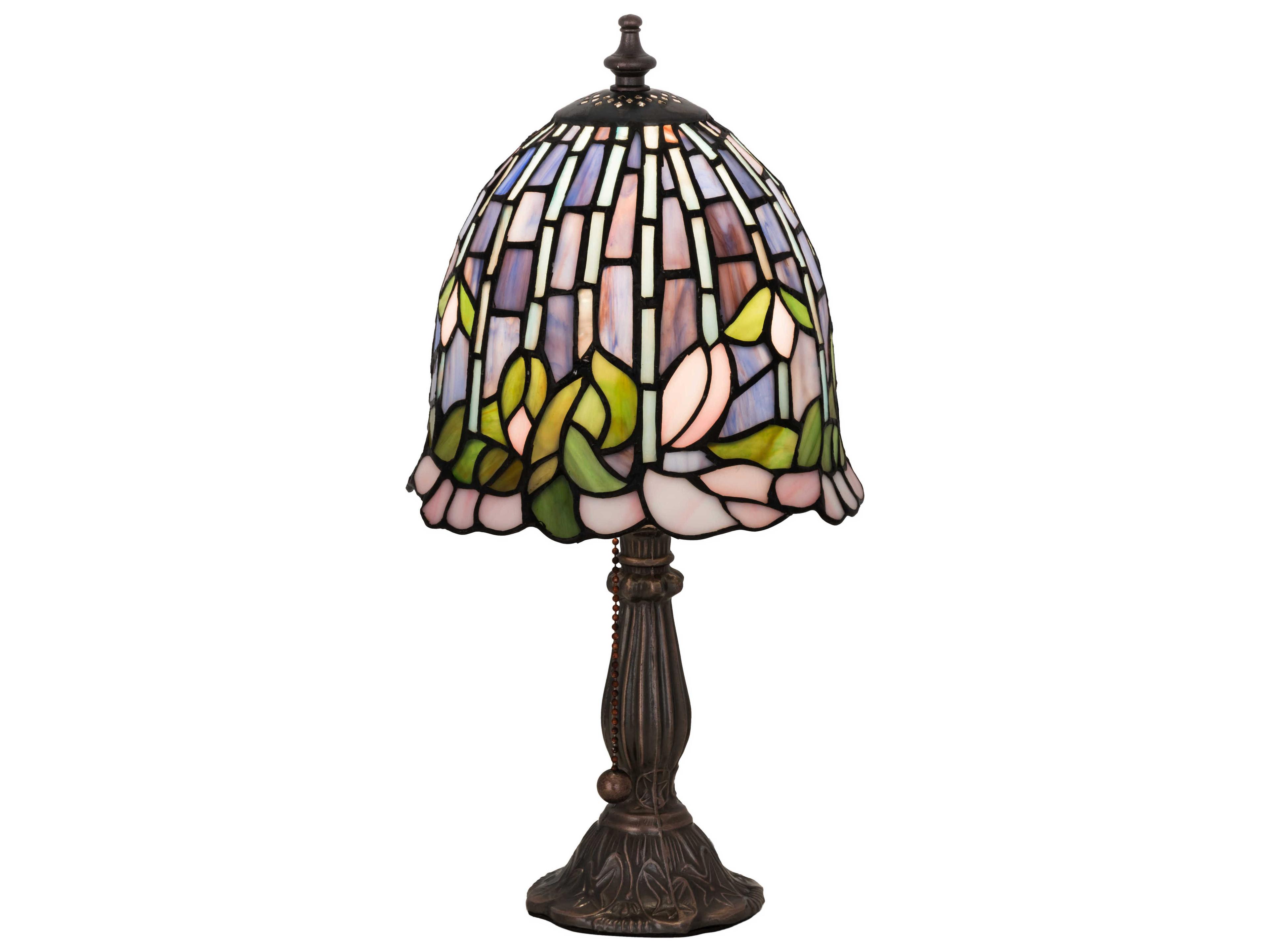 Meyda Tiffany Flowering Lotus Accent Bronze Table Lamp