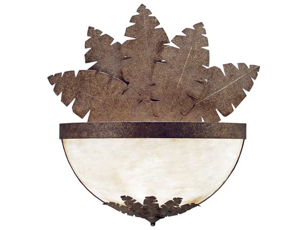 Meyda Tropicana 2-Light Pompeii Gold White Wall Sconce