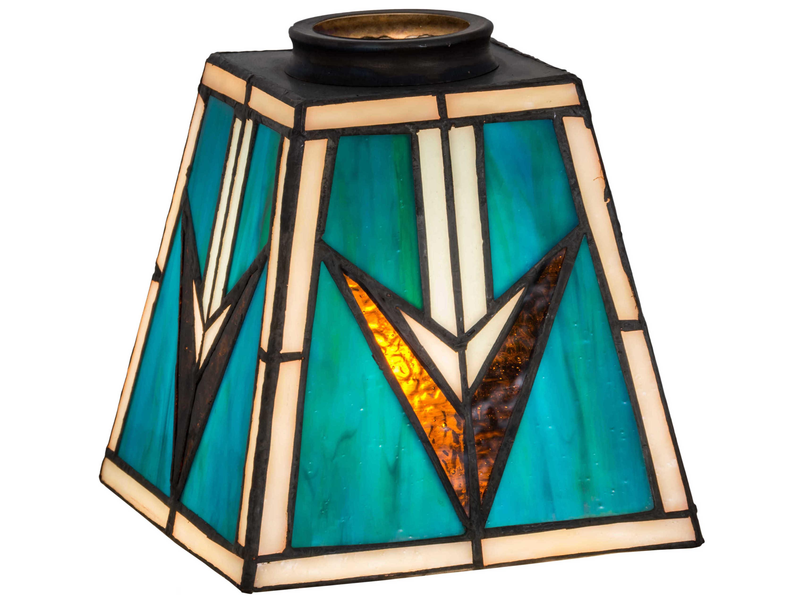 Meyda Valencia Mission Amber & Beige 7" Shade