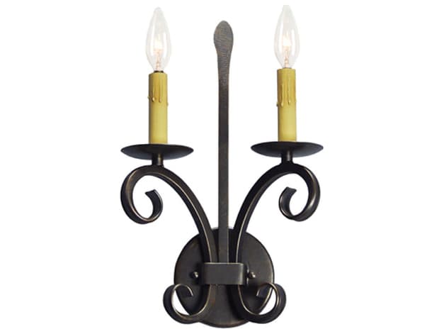 Meyda Valetta 2-Light Brown Wall Sconce