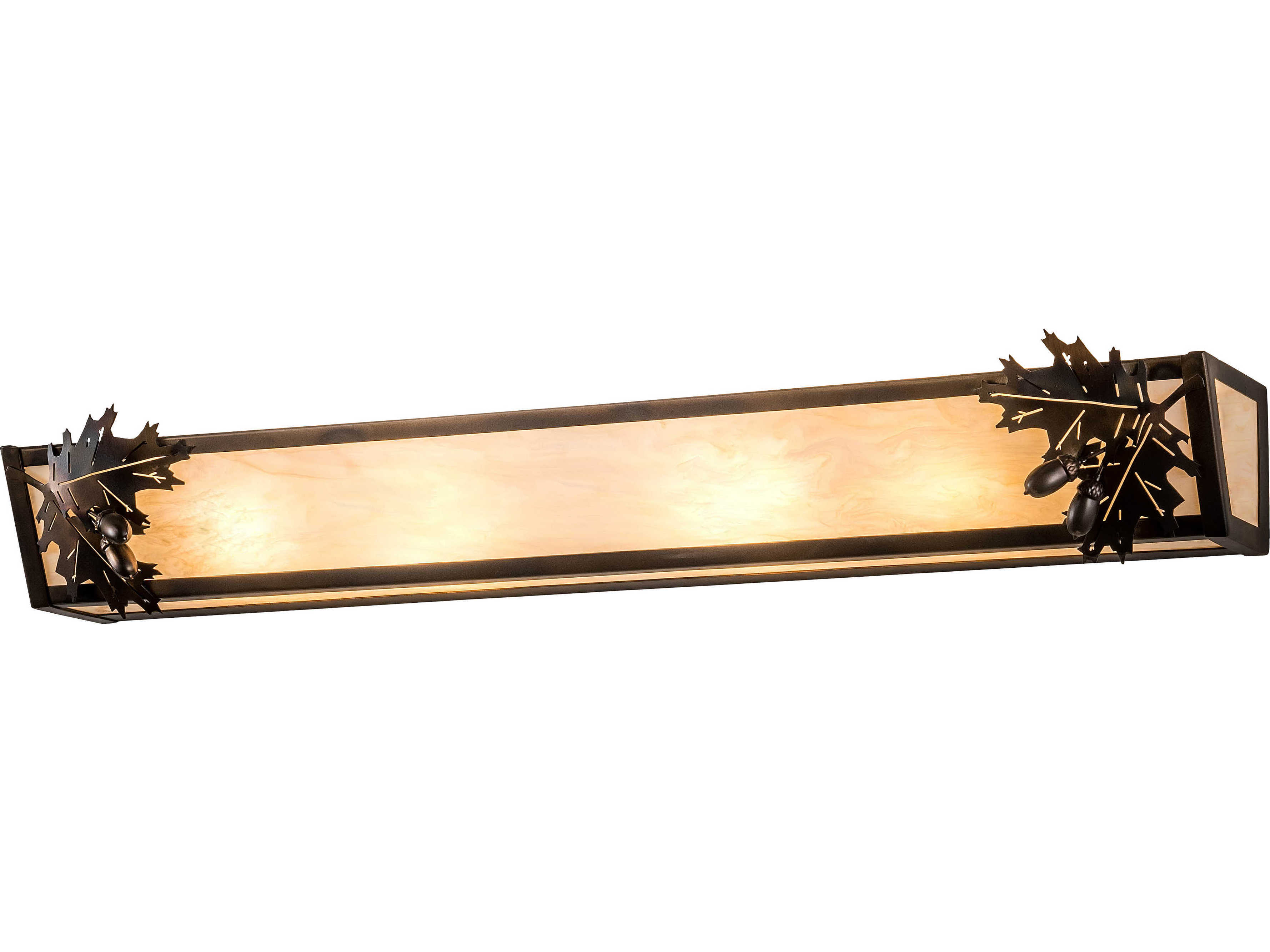 Meyda Oak Leaf & Acorn 4-Light Copper Vanity Light