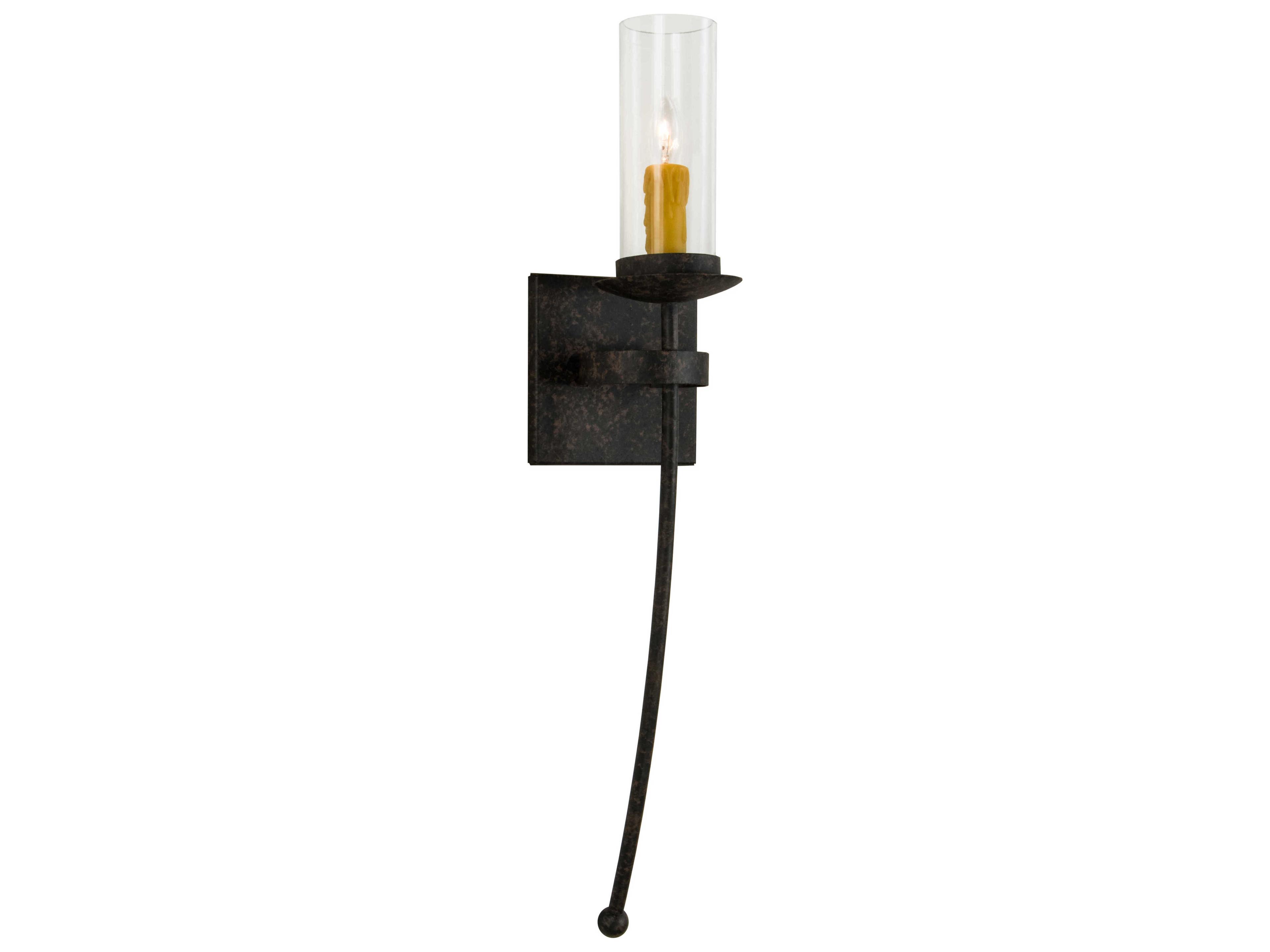 Meyda Bechar 1-Light Black Wall Sconce