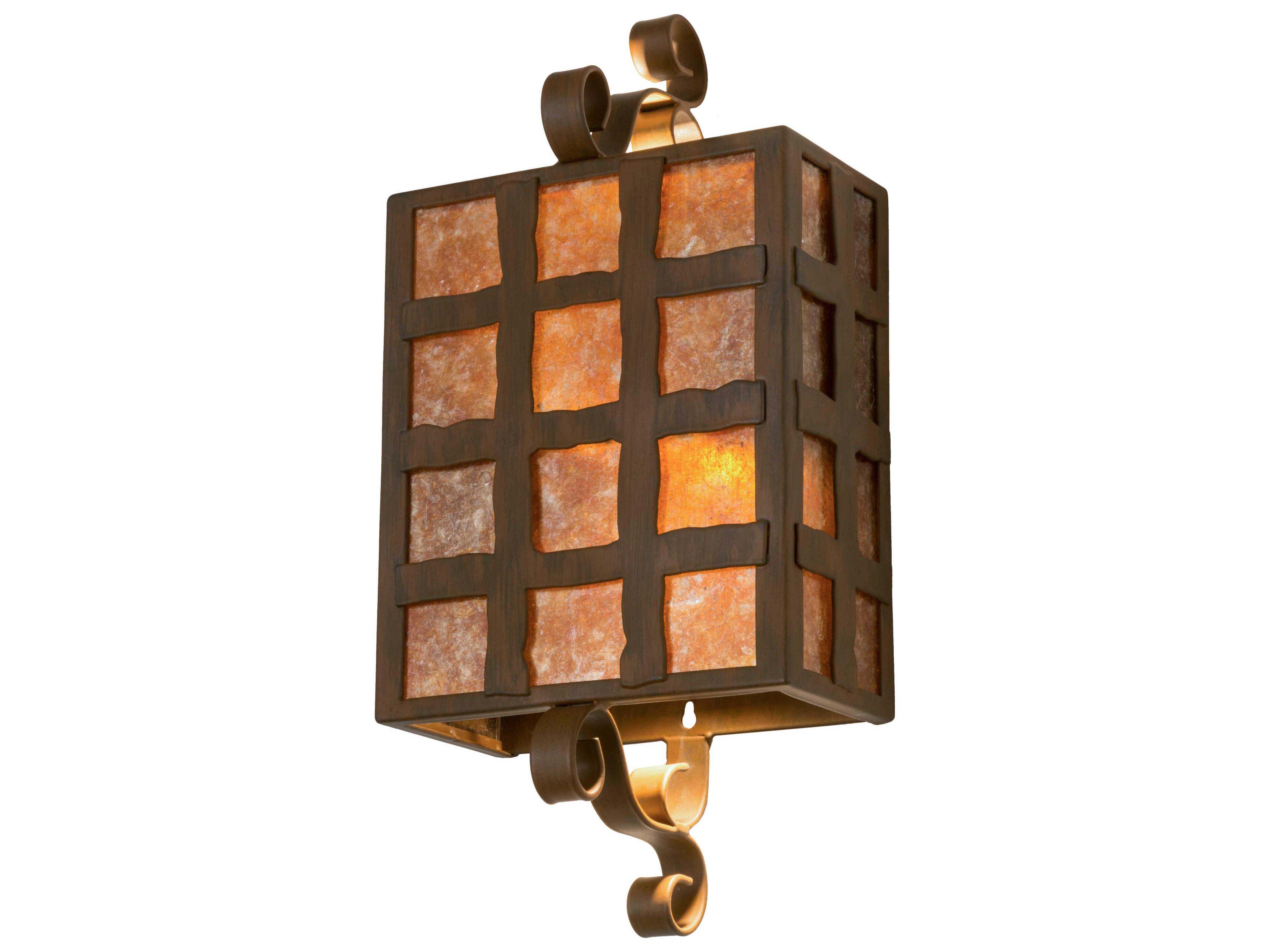 Meyda Monte Cristo 2-Light Brown Glass Wall Sconce