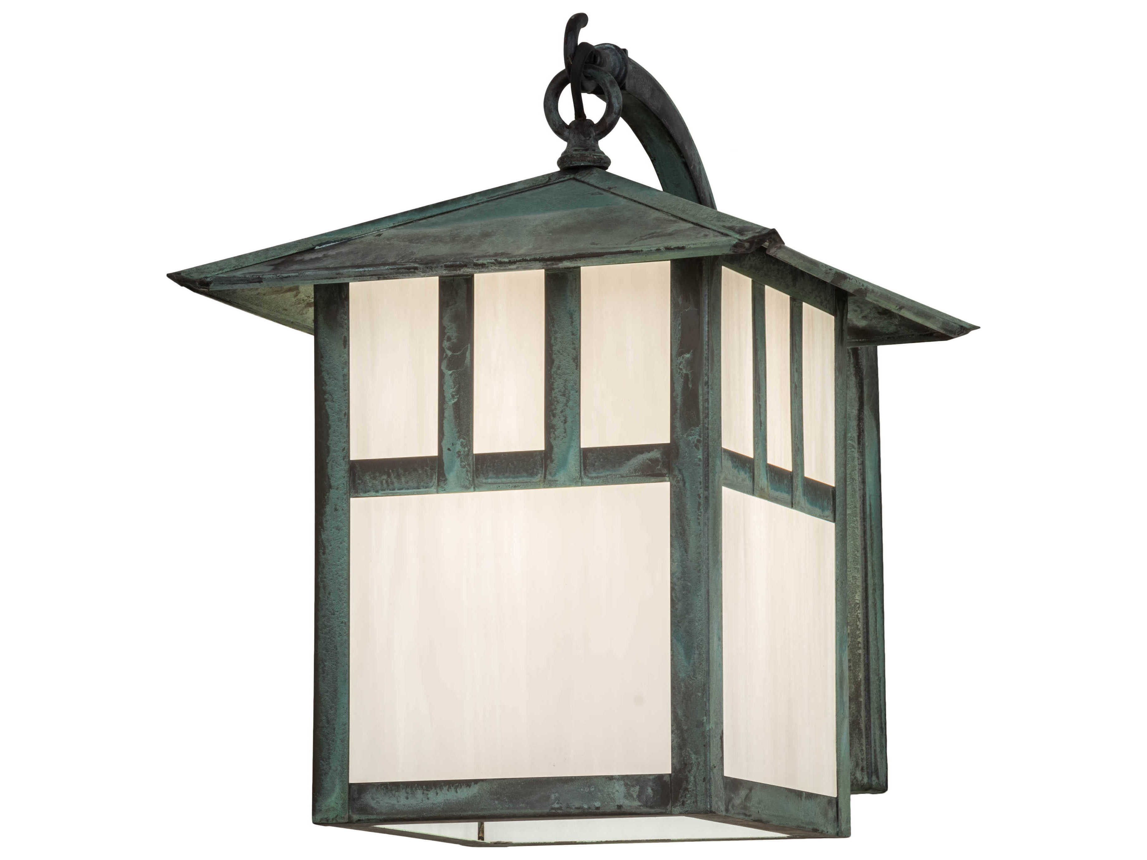 Meyda Seneca Double Bar Mission 1-Light Green Glass Wall Sconce