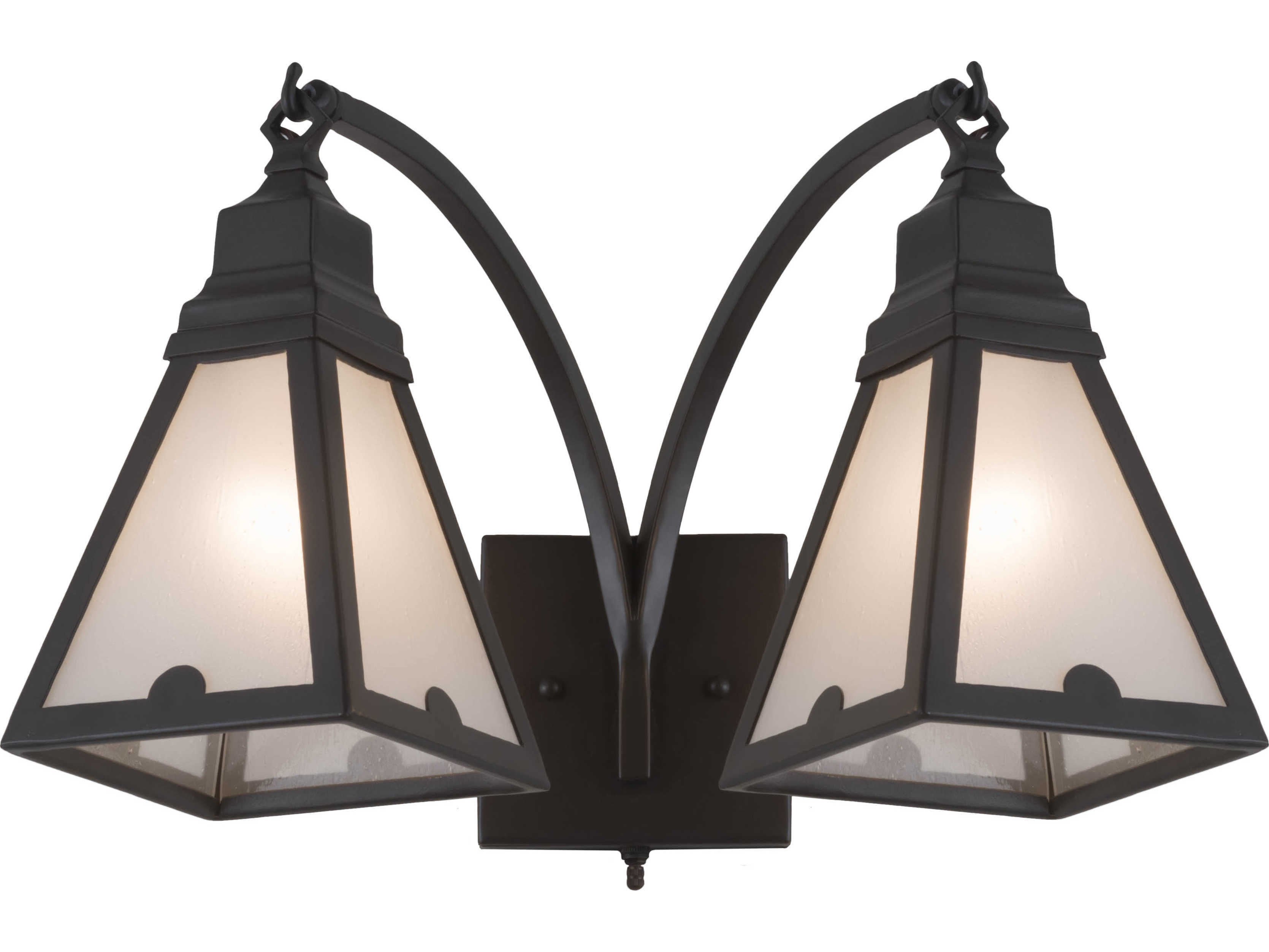 Meyda Arnage 2-Light Bronze Glass Wall Sconce