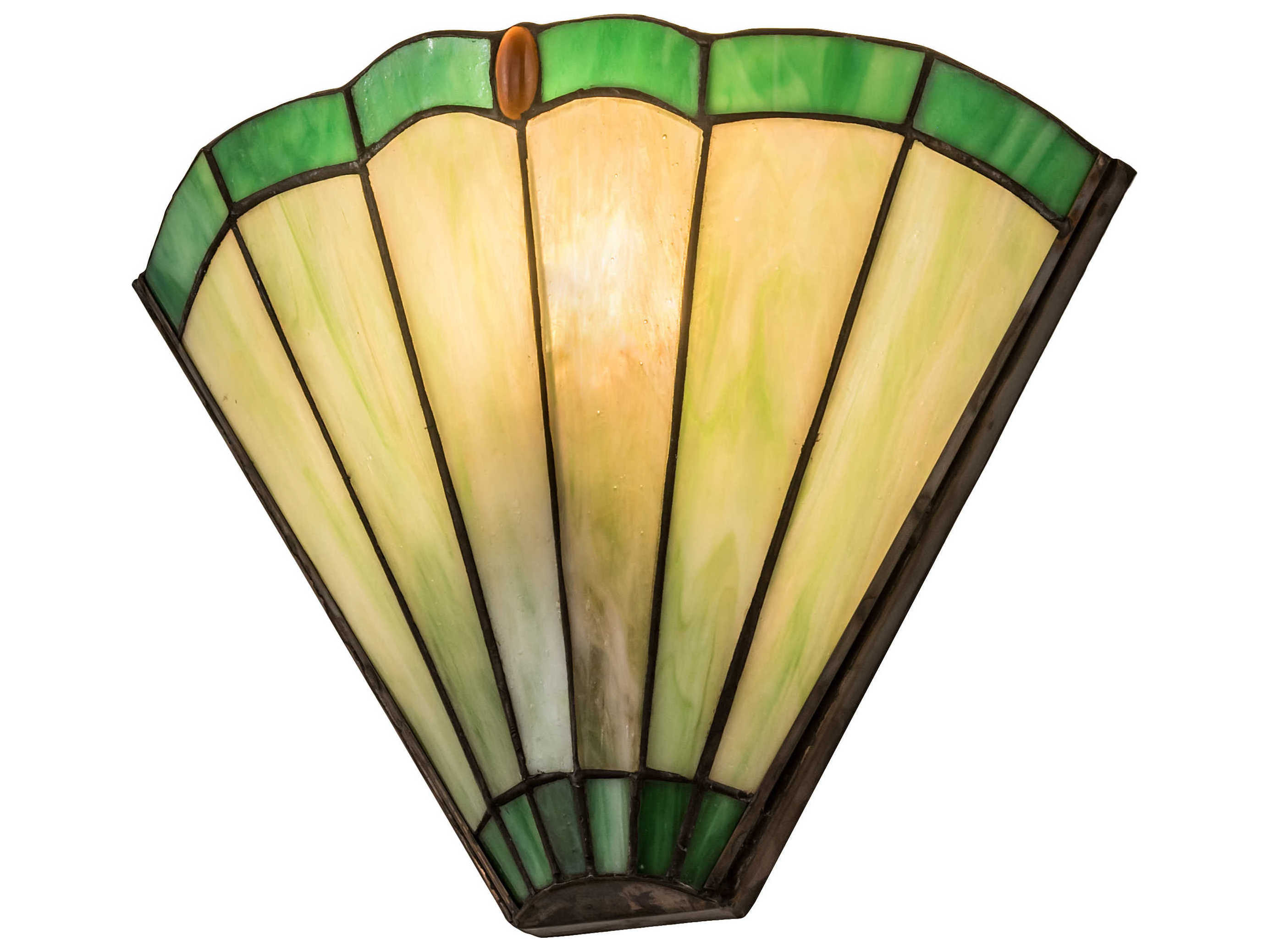 Meyda Caprice 1-Light Bronze Glass Tiffany Wall Sconce