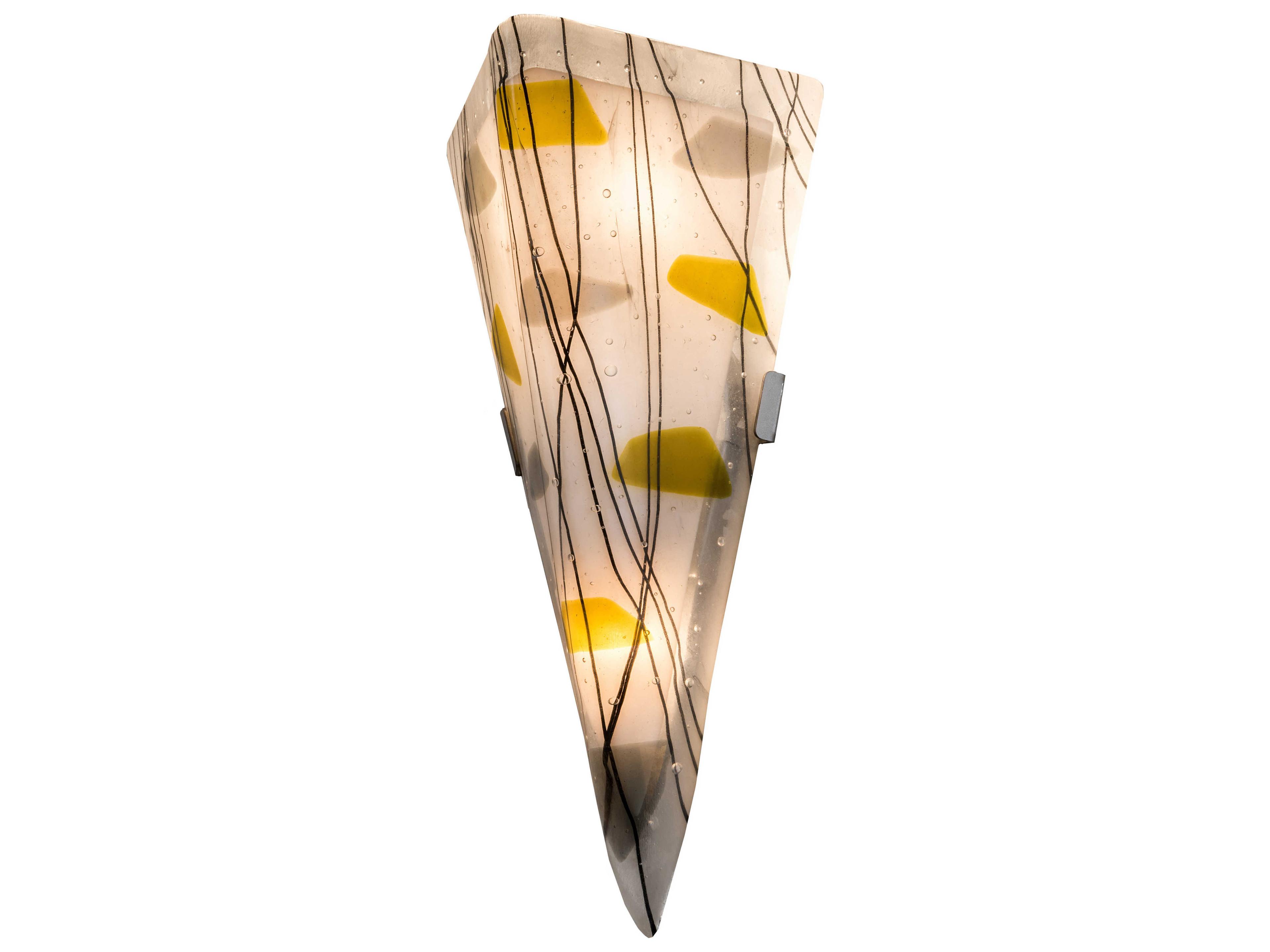 Meyda Metro Fusion 2-Light Gray Glass Wall Sconce
