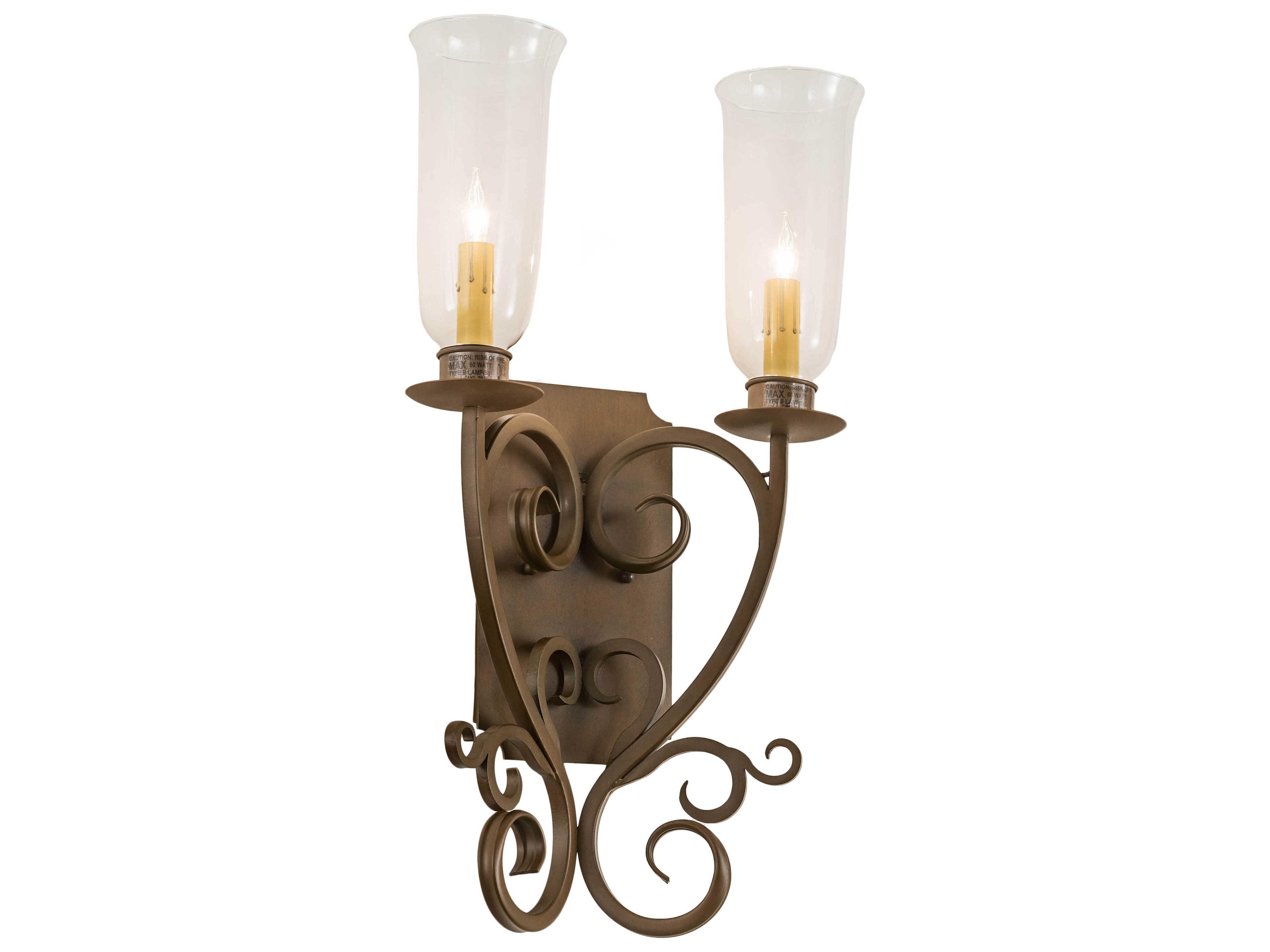 Meyda Thierry 2-Light Brown Wall Sconce
