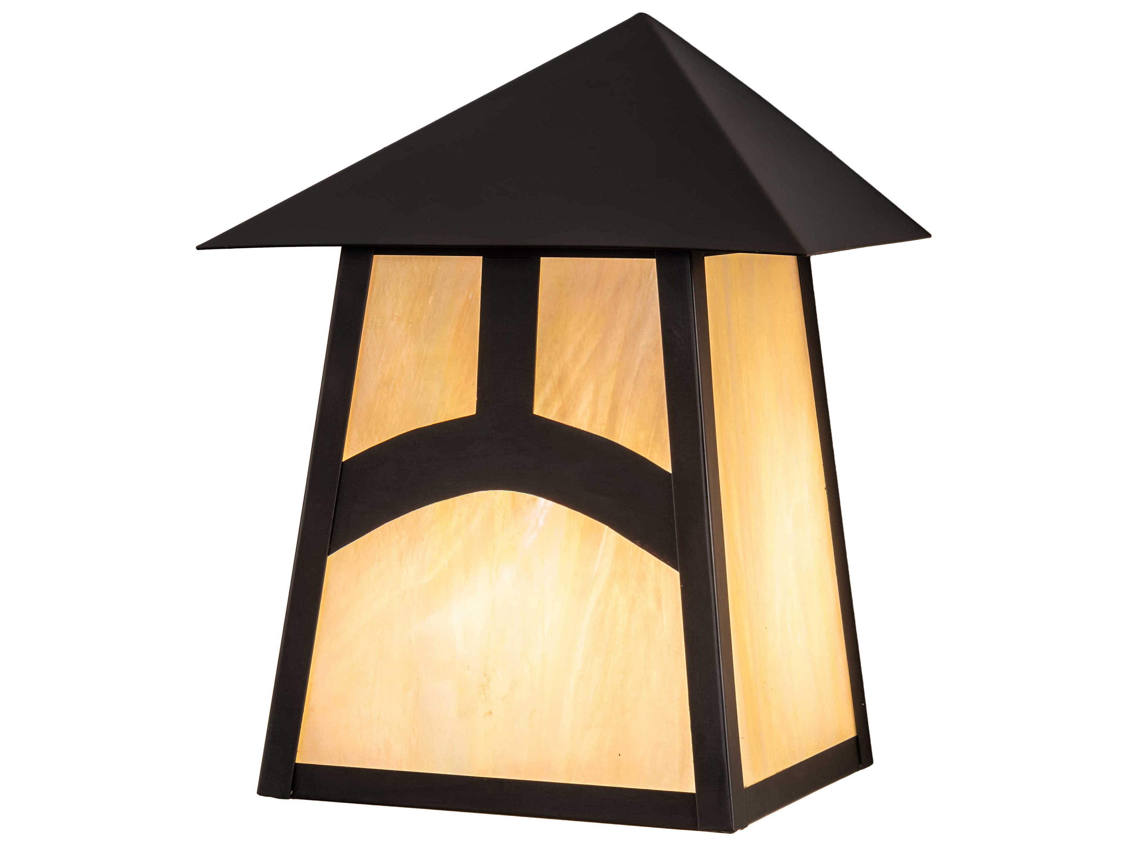 Meyda Stillwater Hill Top 1-Light Brown Glass Wall Sconce