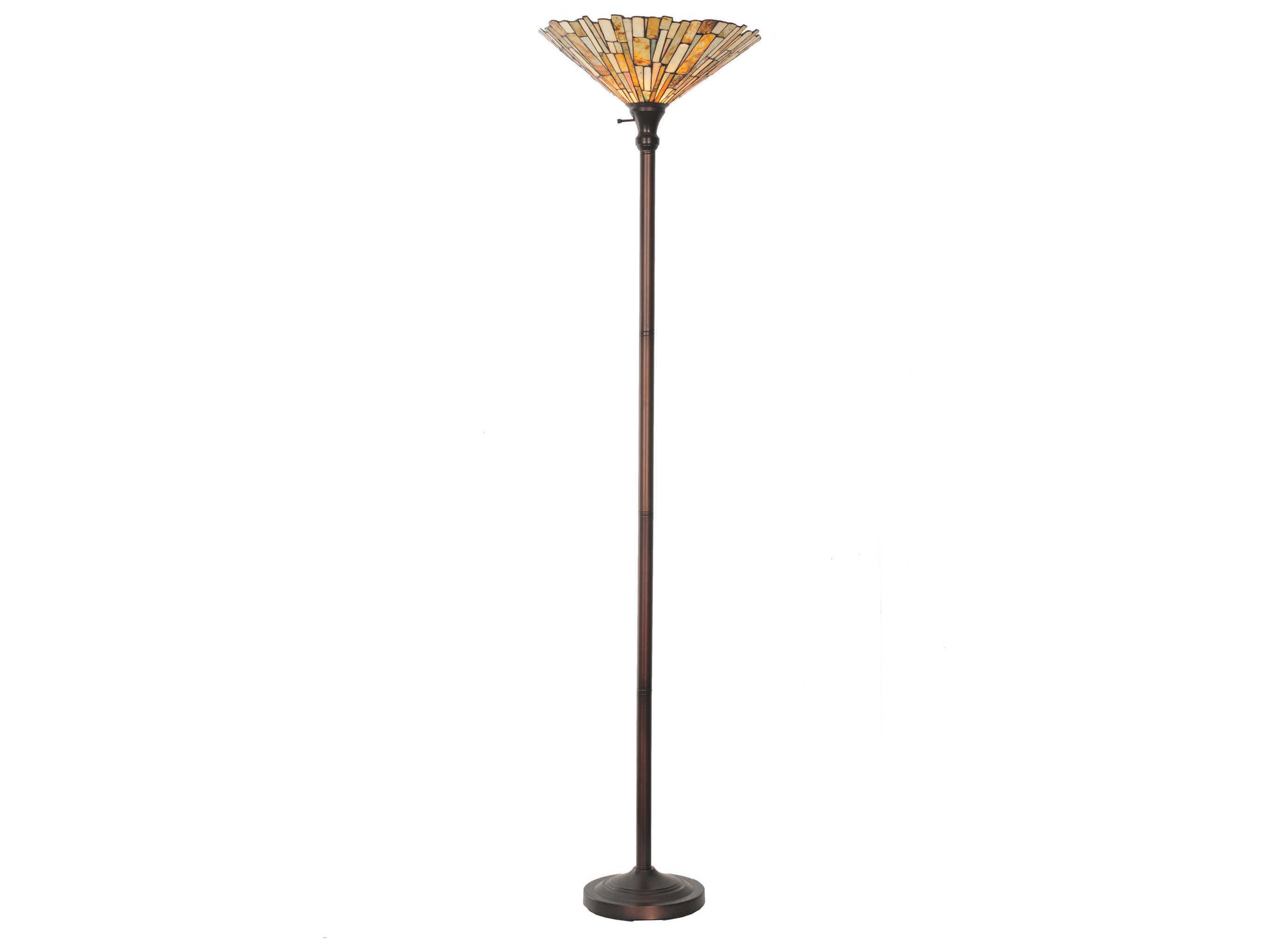 Meyda Delta Zinc steel Bronze Traditional Floor Lamp