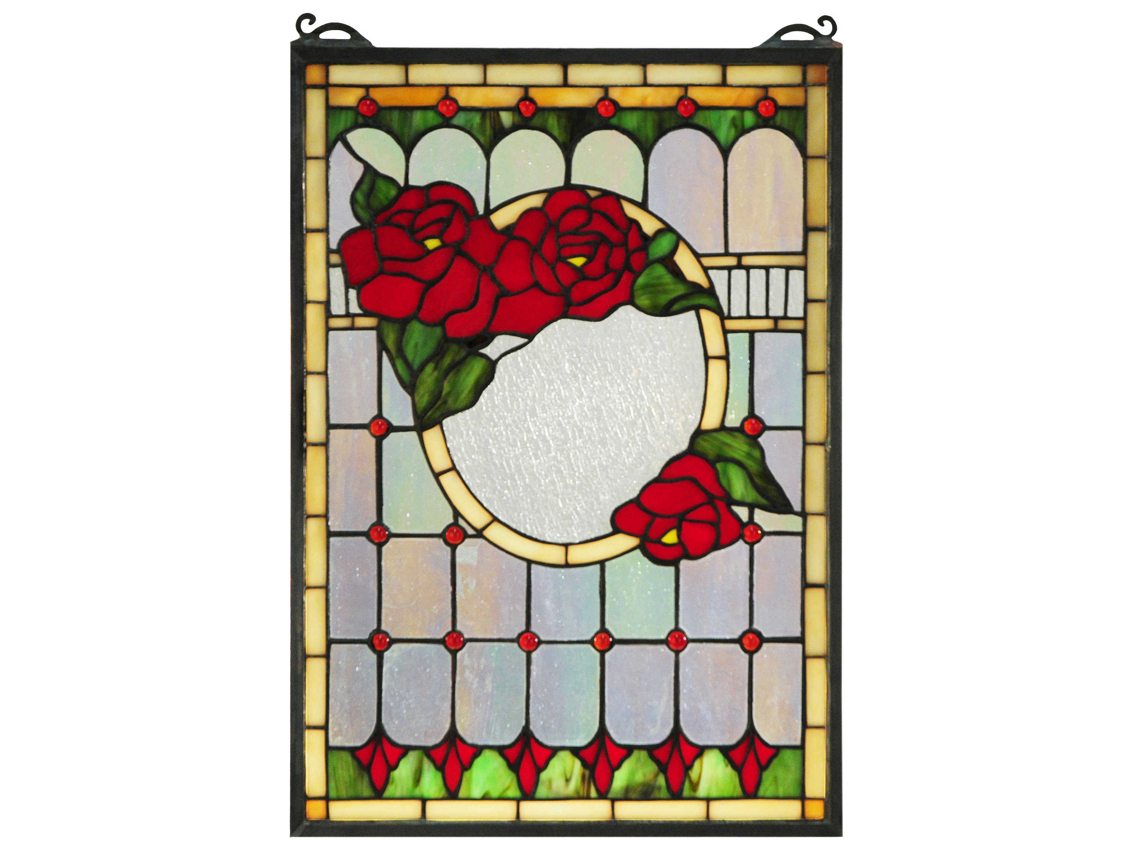 Meyda Morgan Rose Stained Glass Window