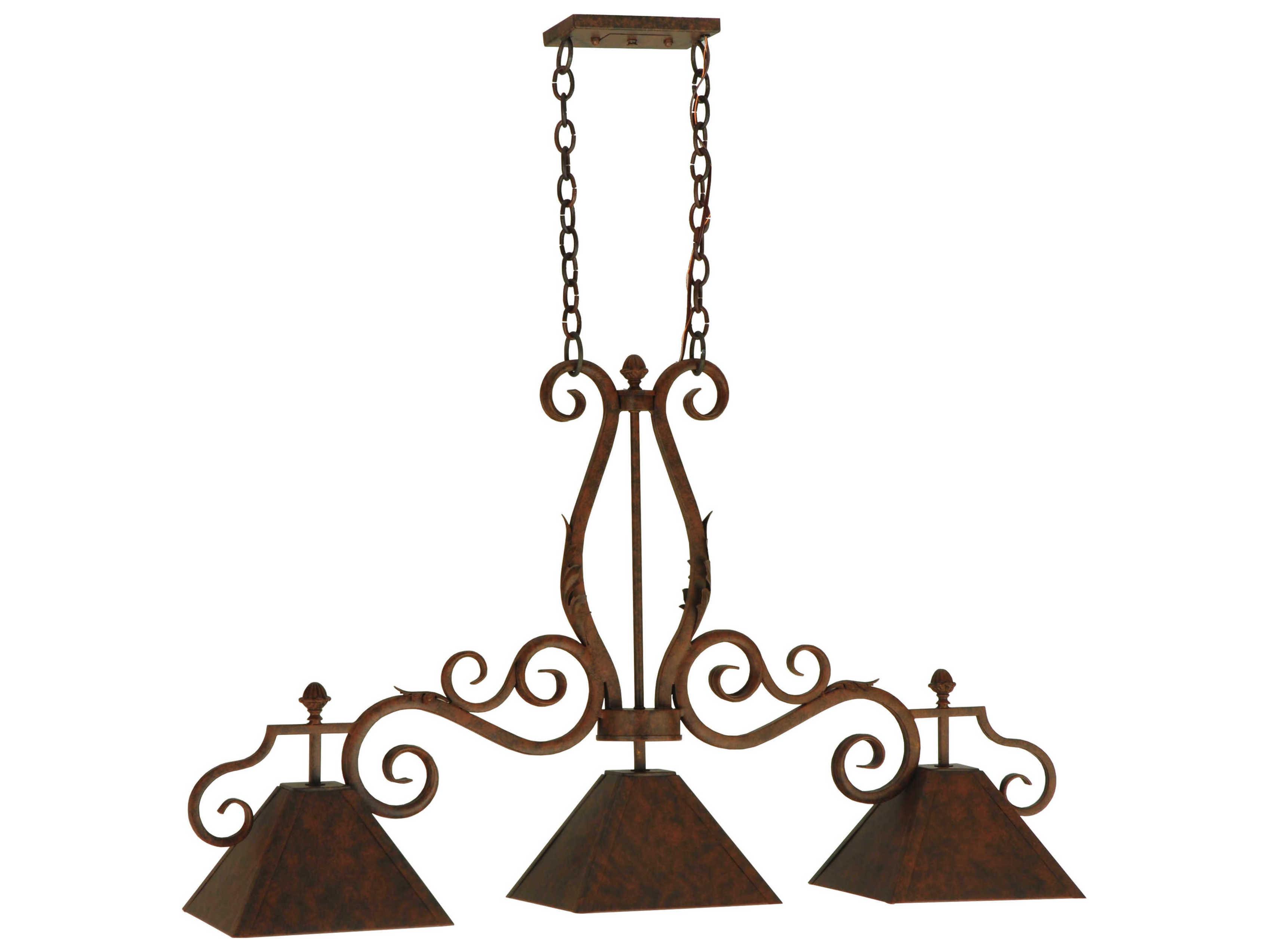 Meyda Victorian 3-Light Brown Island Pendant