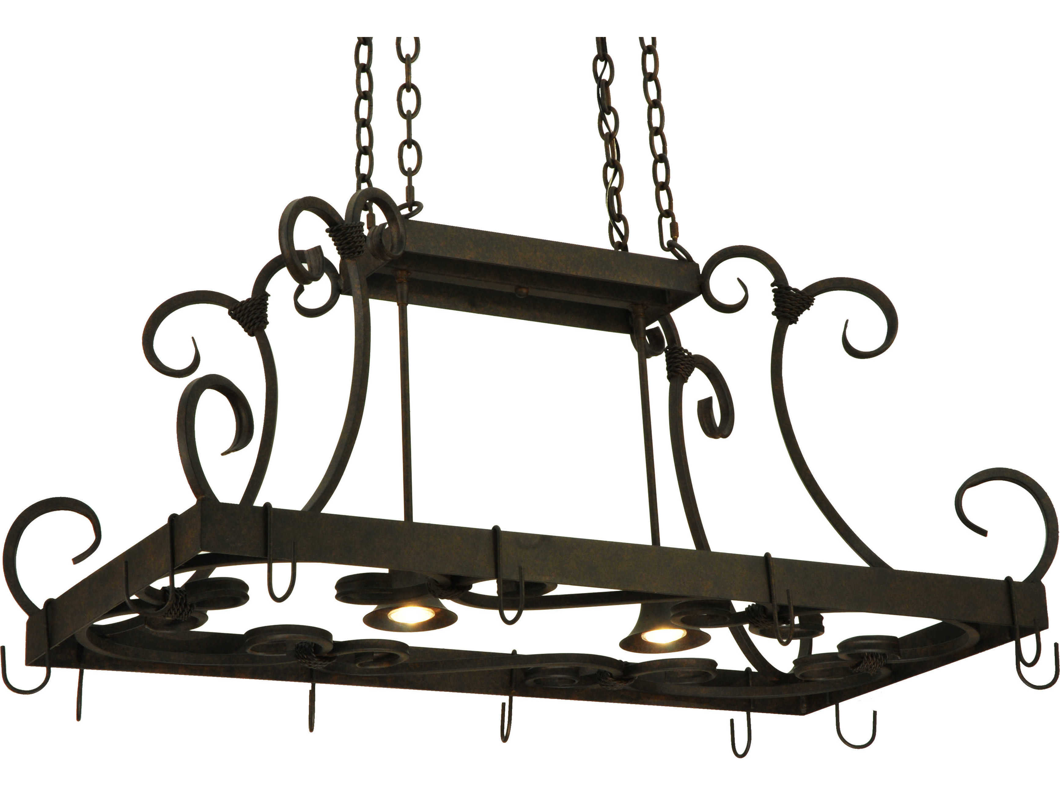 Meyda Victorian 2-Light Black Island Pendant