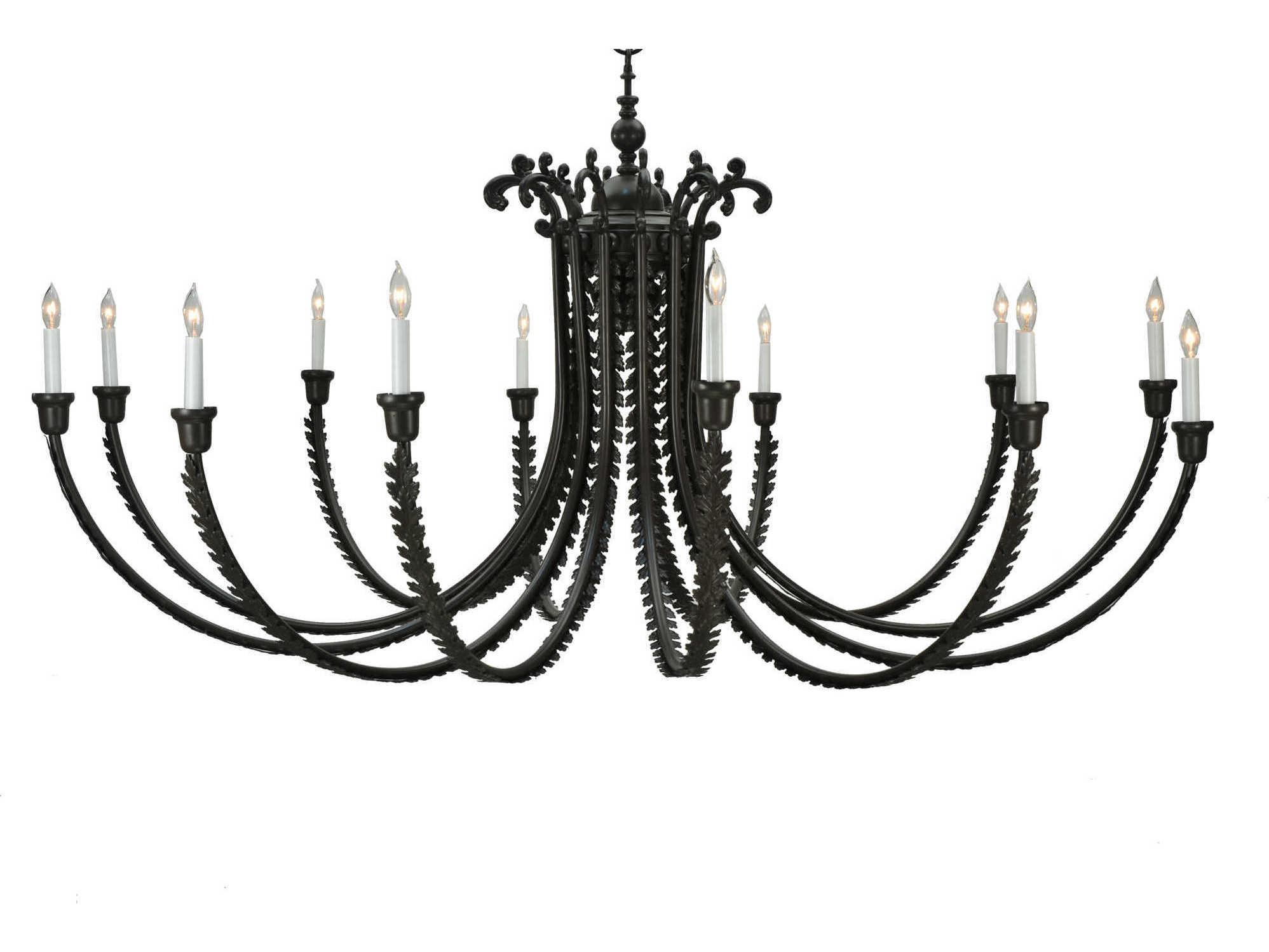 Meyda Victorian 12-Light Bronze Candelabra Chandelier