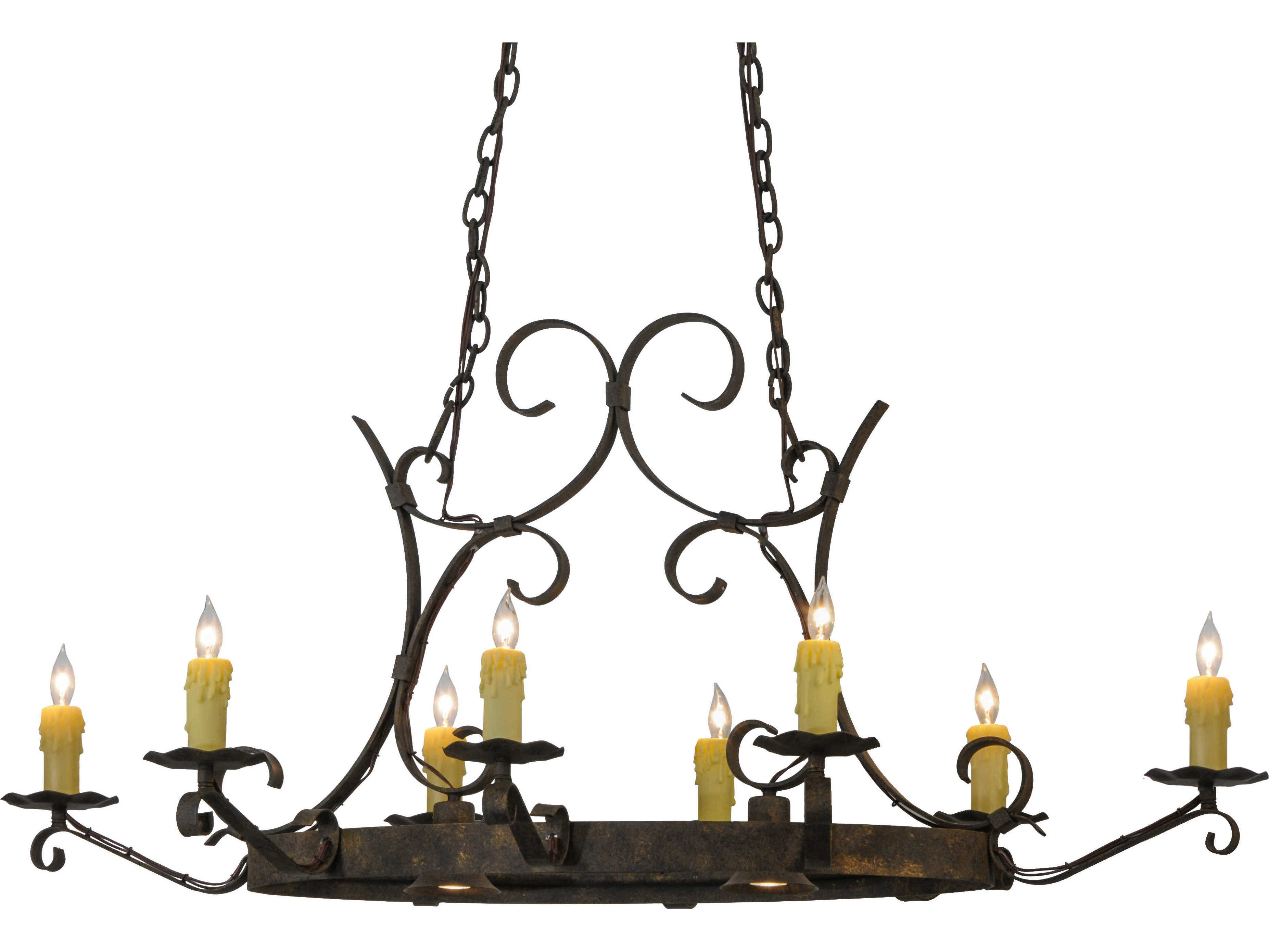 Meyda Victorian 8-Light Brown Candelabra Chandelier