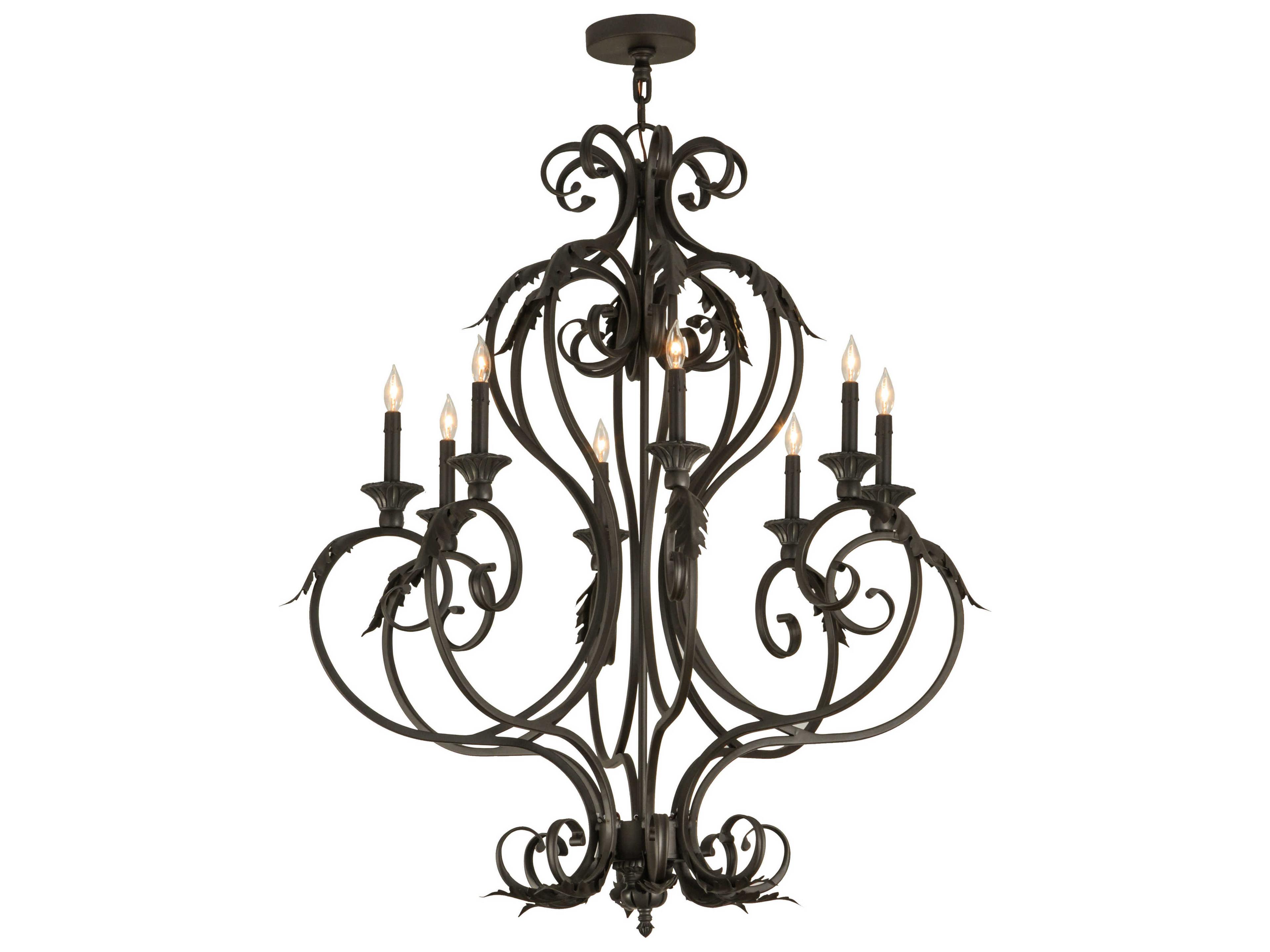 Meyda Victorian 8-Light Brown Candelabra Chandelier