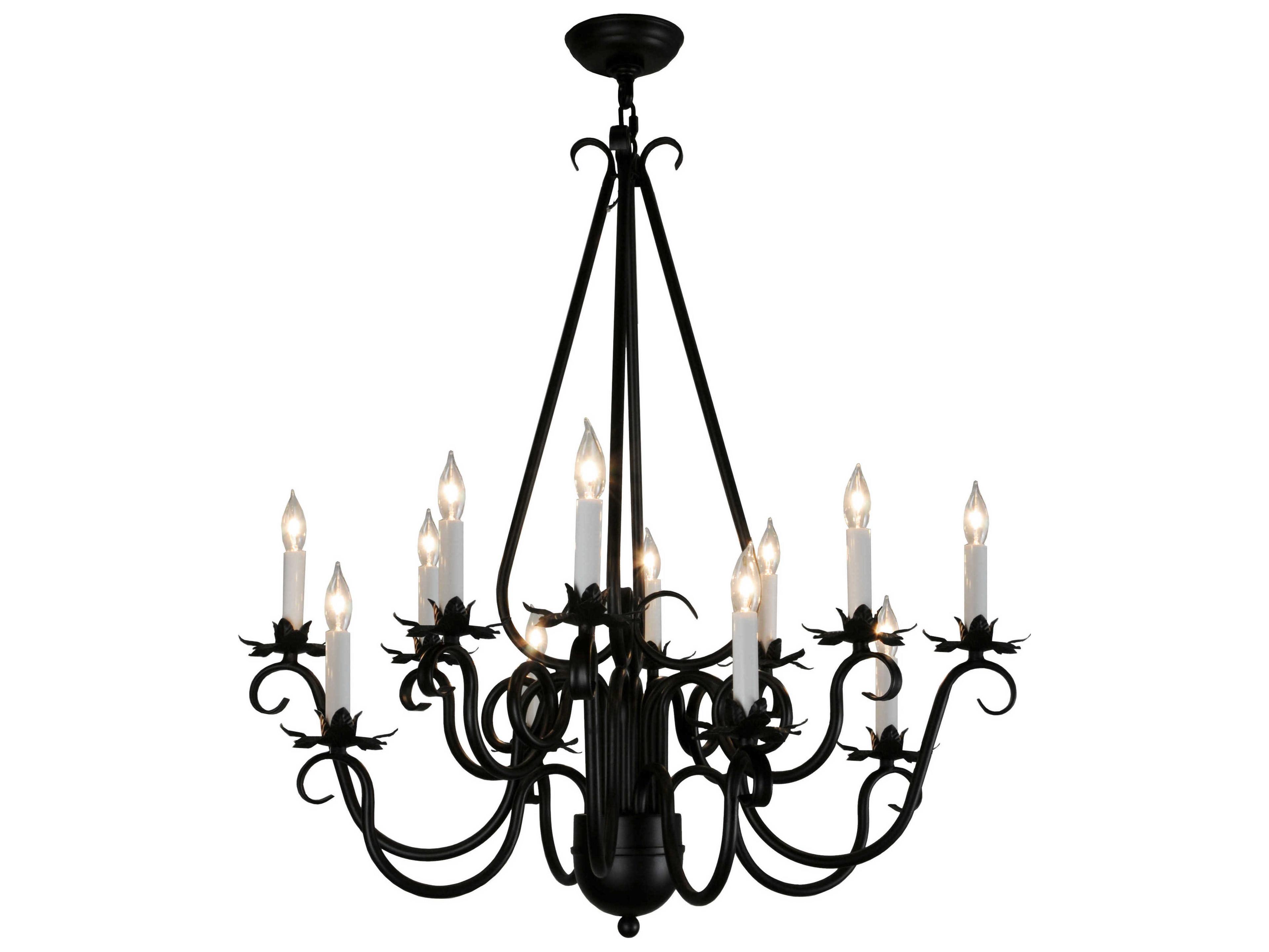 Meyda Caleb 12-Light Black Chandelier