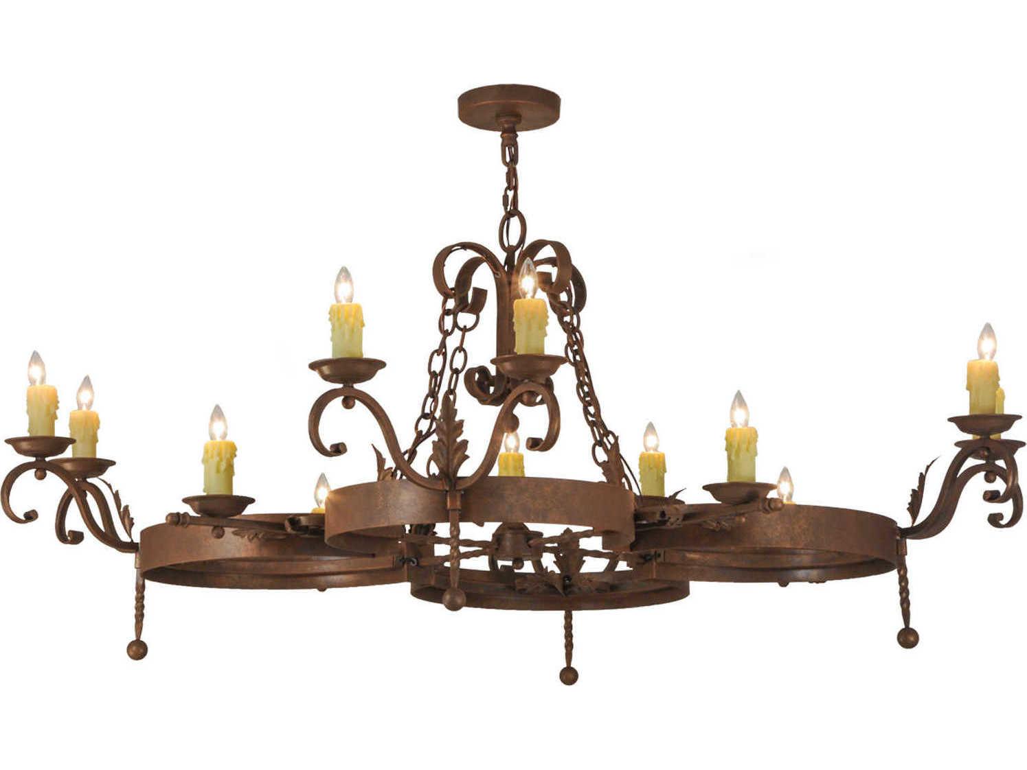 Meyda Andorra 12-Light Red Candelabra Chandelier
