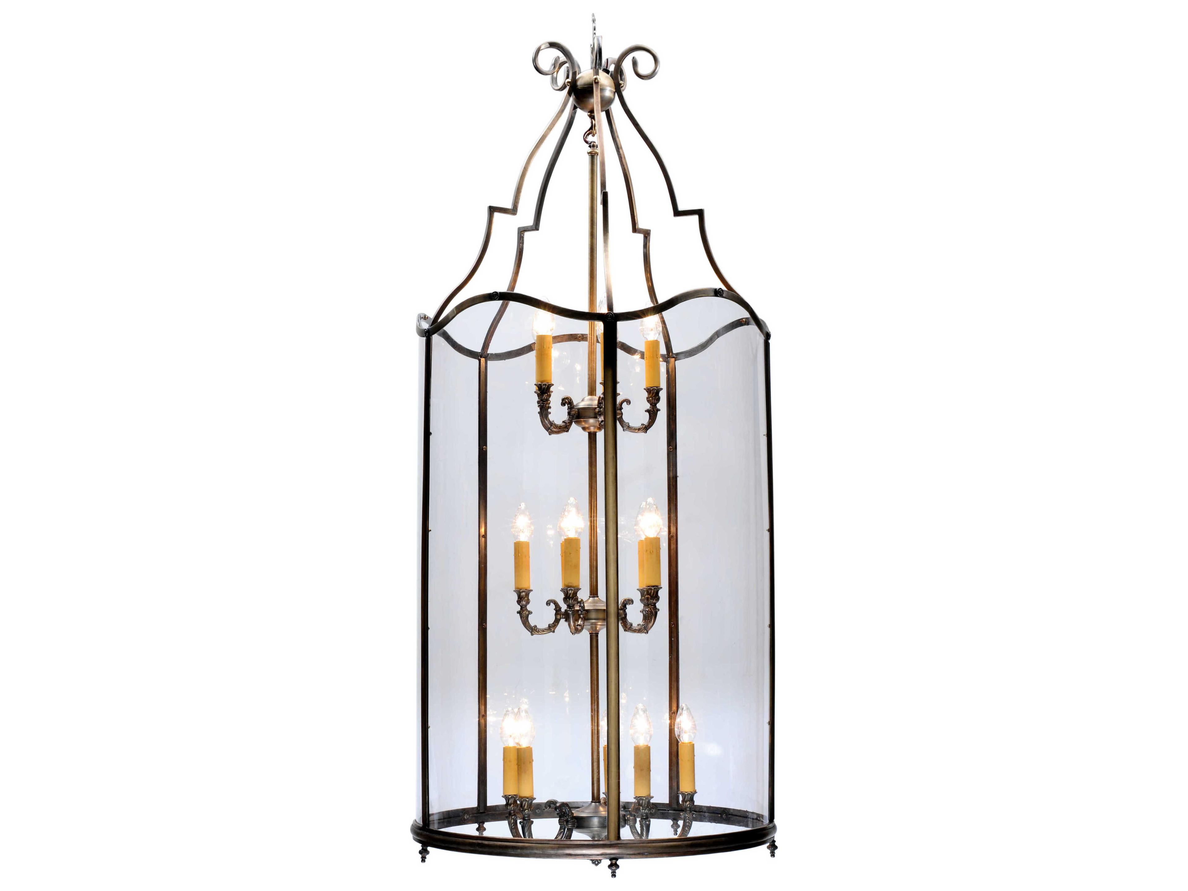 Meyda Victorian 15-Light Brown Glass Tiered Pendant