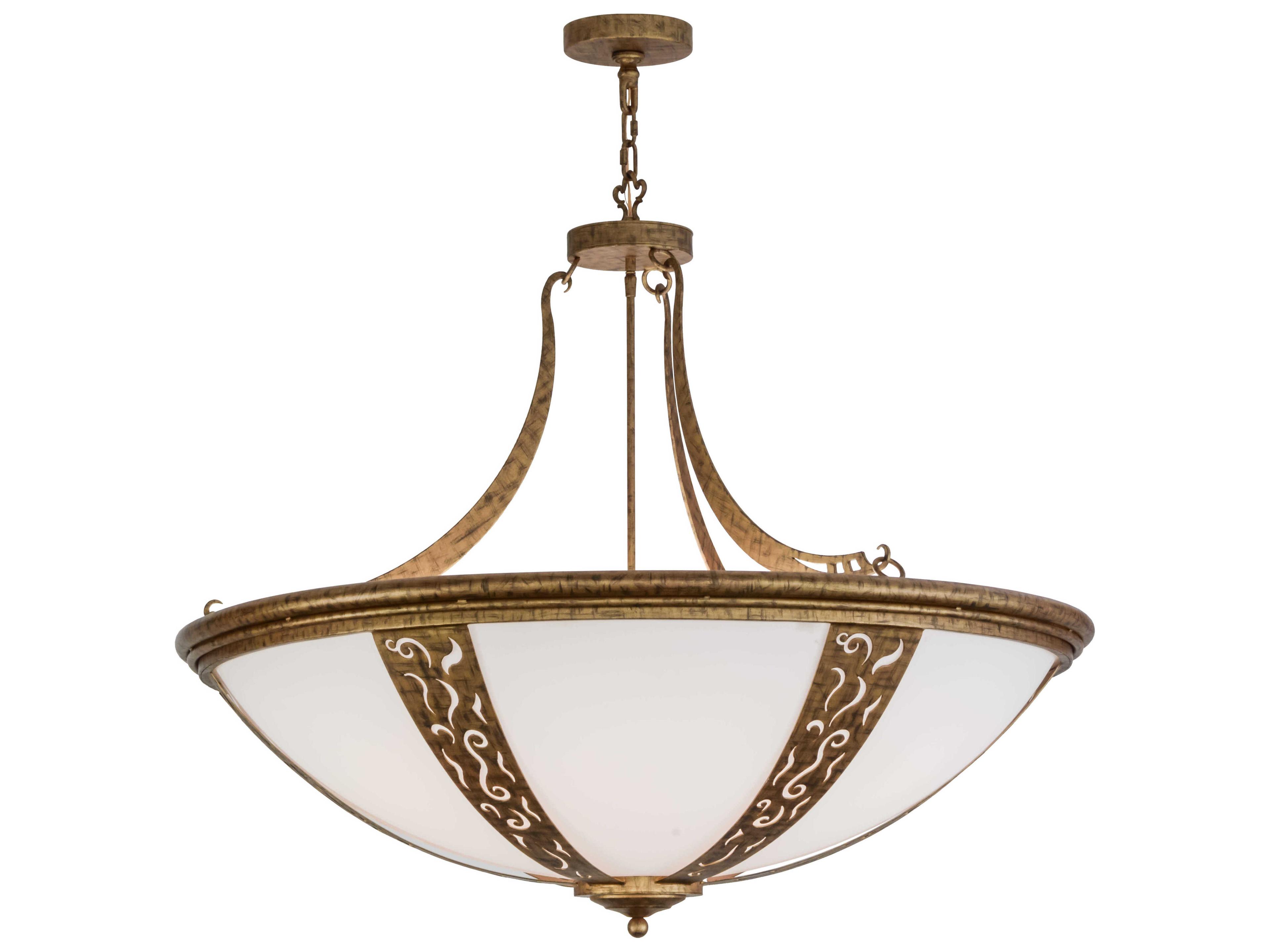 Meyda Victorian 6-Light Gold Bowl Pendant