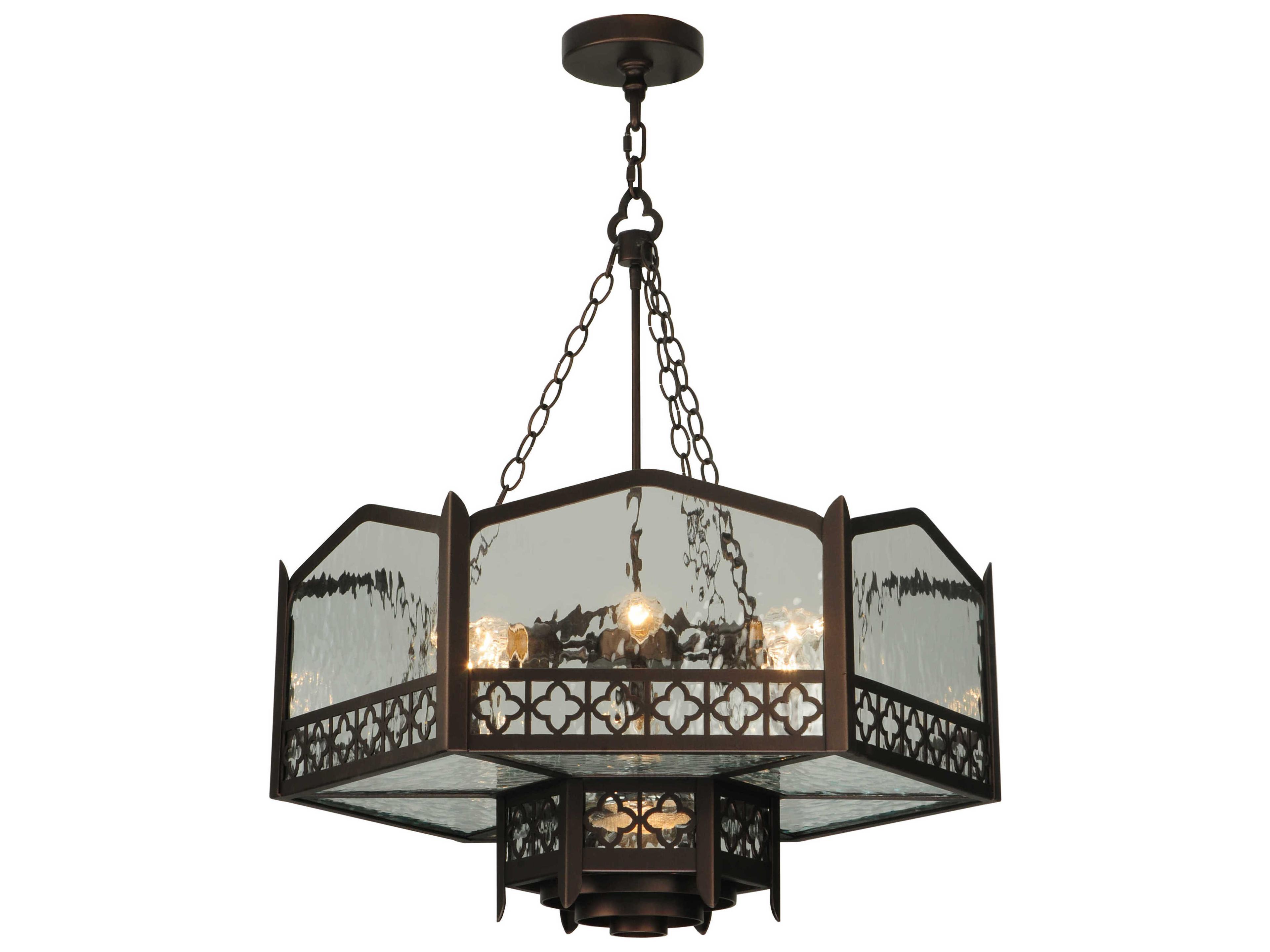 Meyda Victorian 6-Light Bronze Geometric Pendant