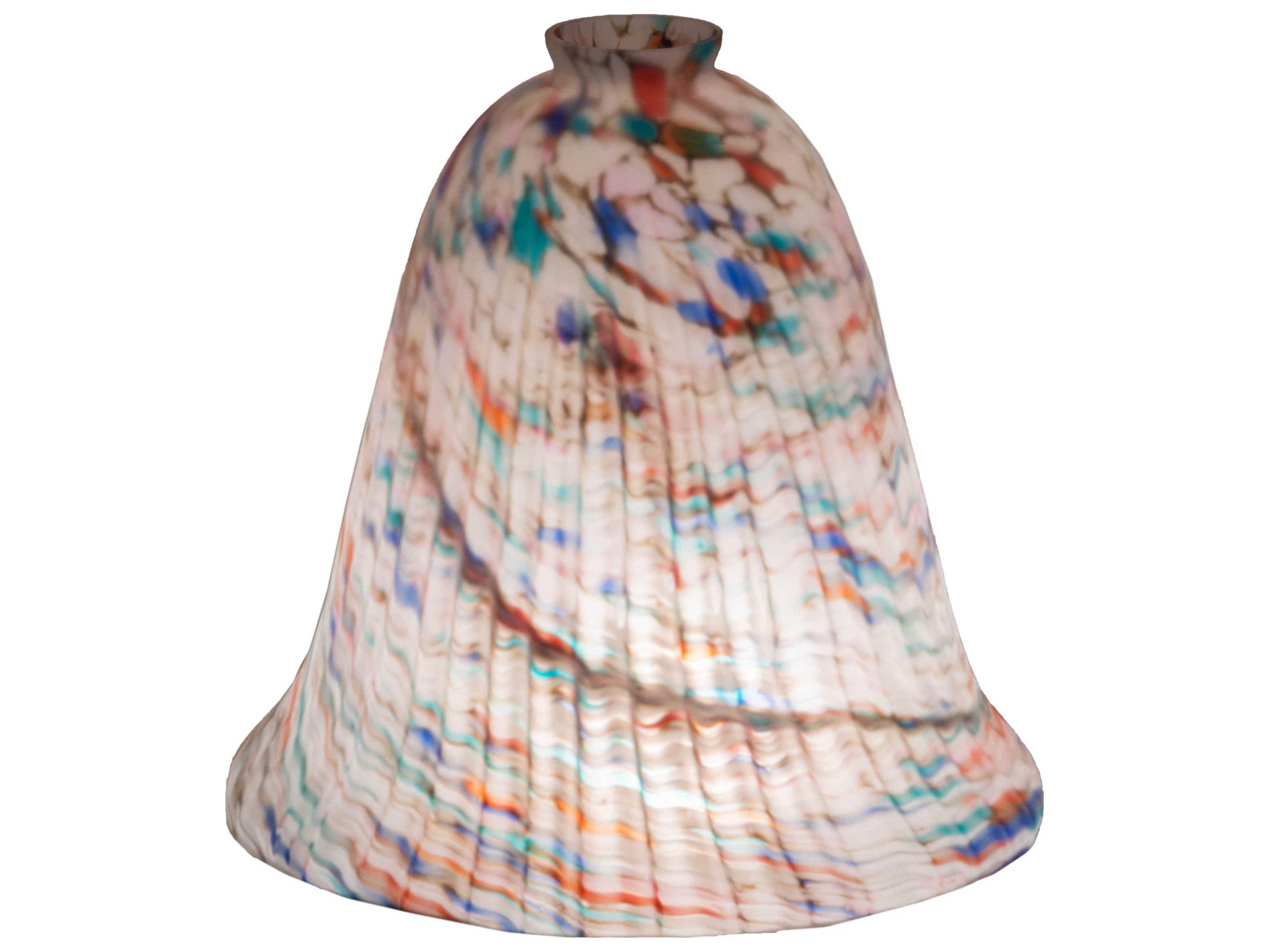 Meyda Peacock Pate-De-Verre Bell Shade