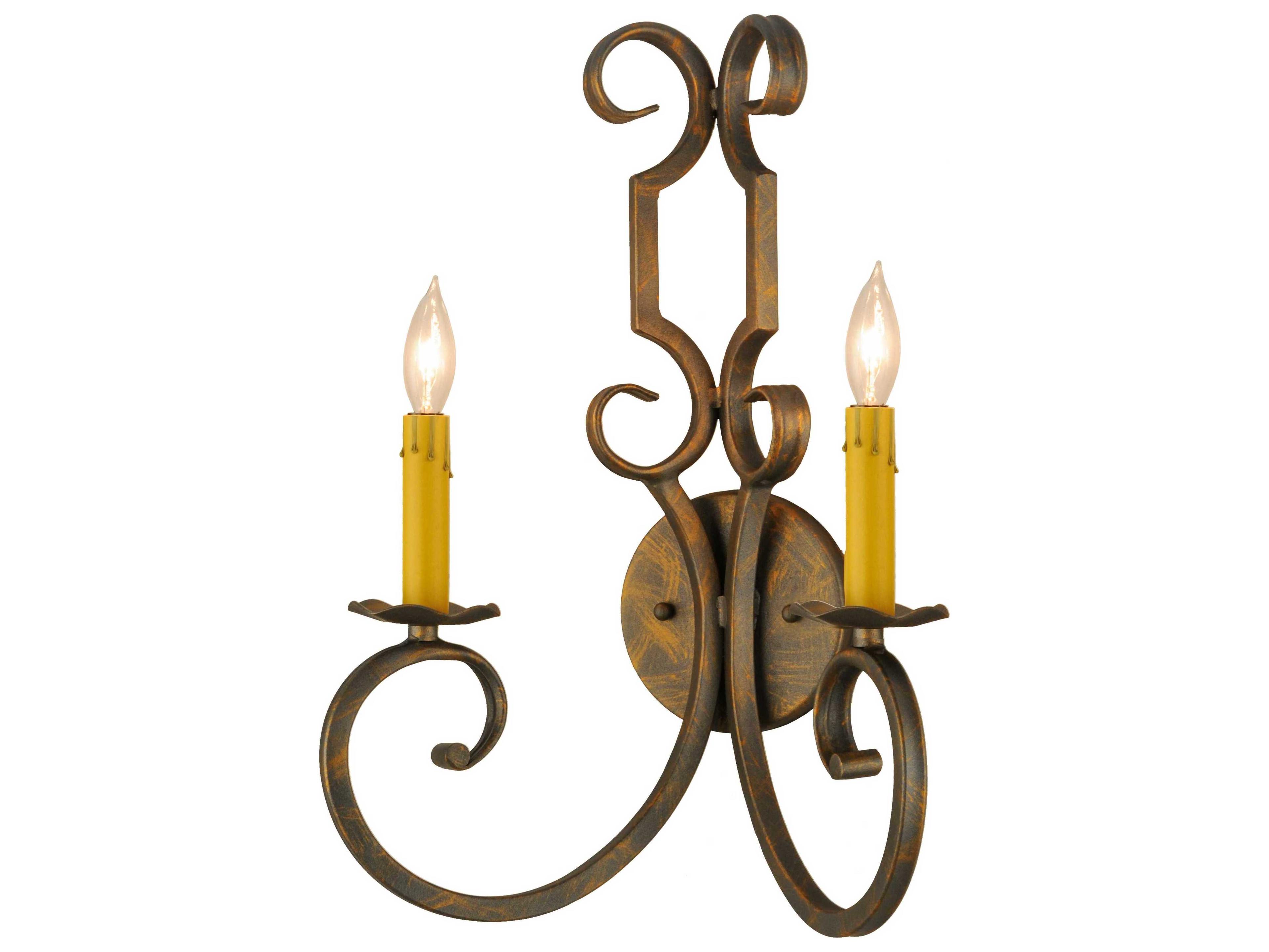 Meyda Victorian 2-Light Brown Wall Sconce