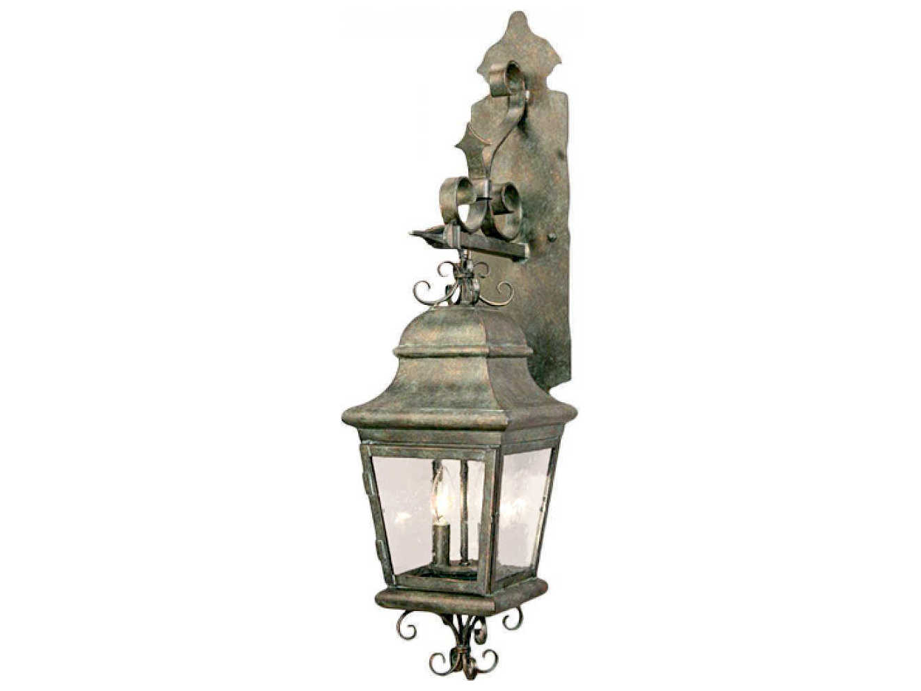 Meyda Vincente 2 - Light Glass Outdoor Wall Light