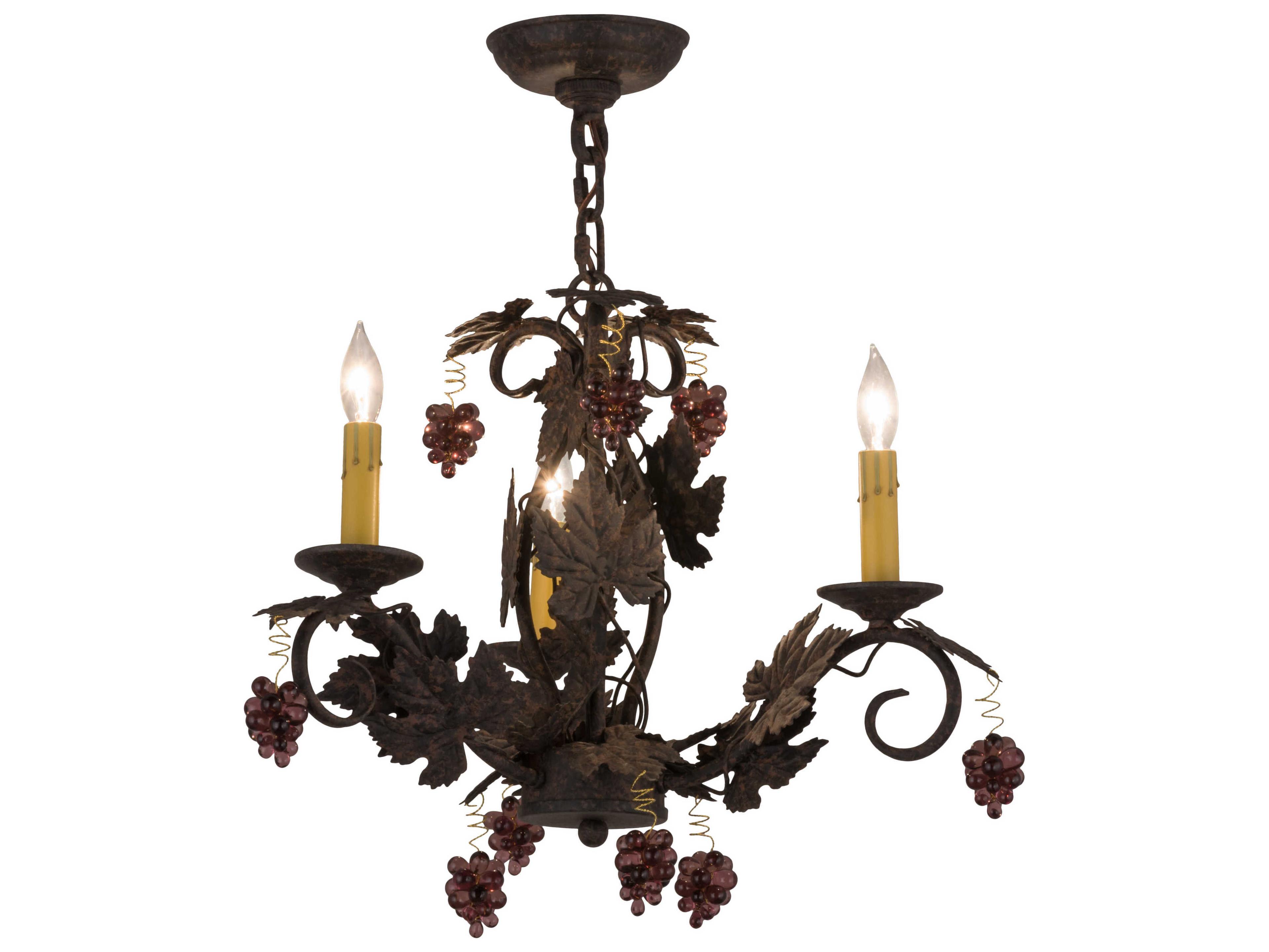 Meyda Vineyard Coffee Bean Brown Candelabra Chandelier